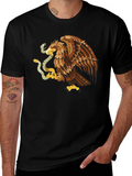 Mexican Eagle Graphic T-Shirt - Black