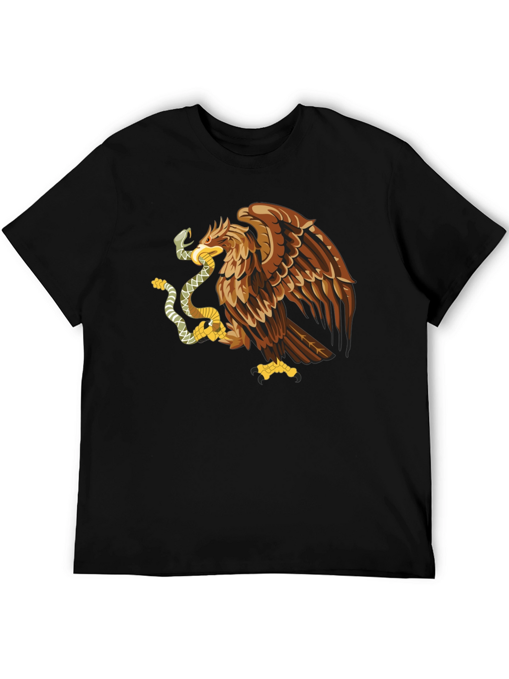 Mexican Eagle Graphic T-Shirt - Black