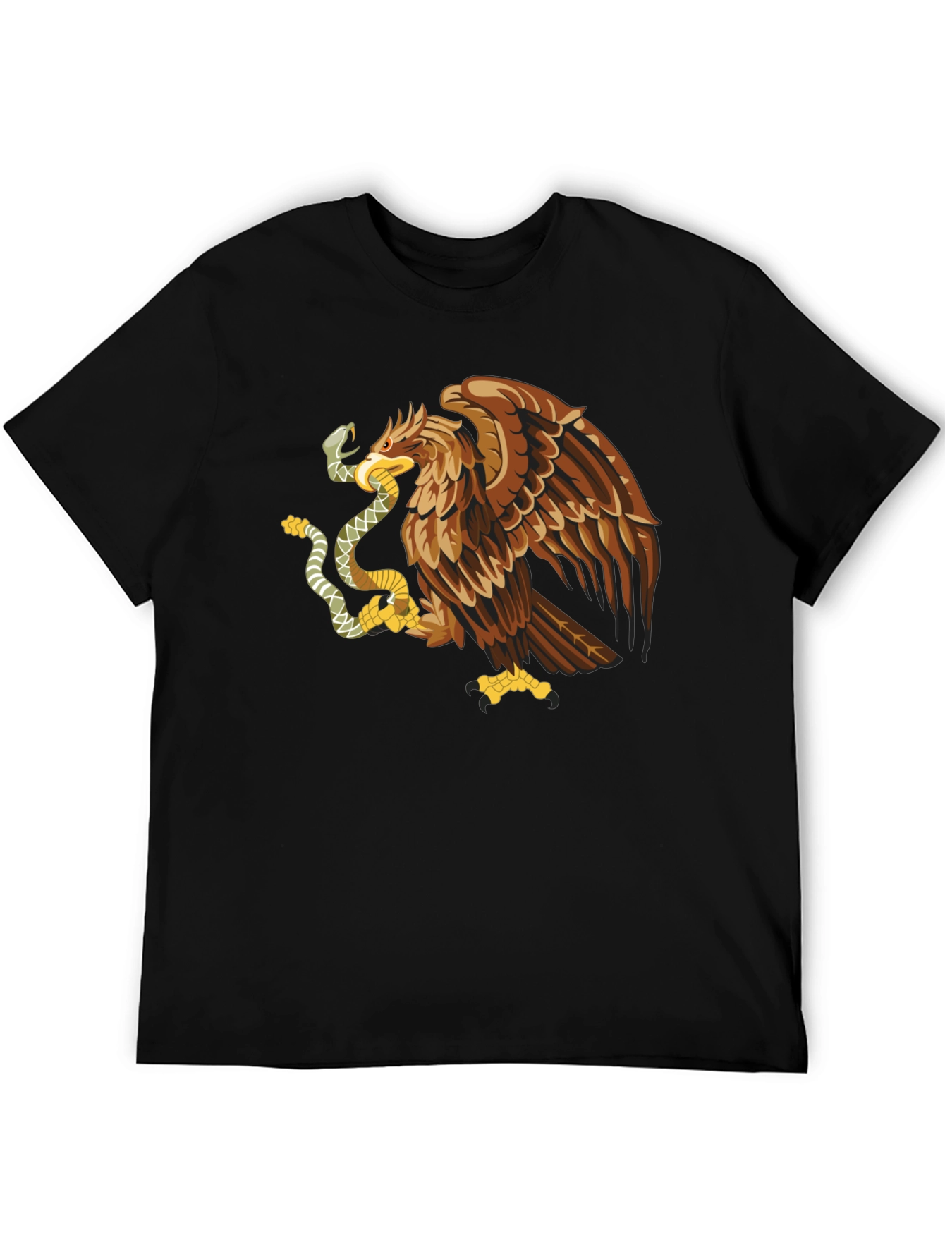 Mexican Eagle Graphic T-Shirt - Black