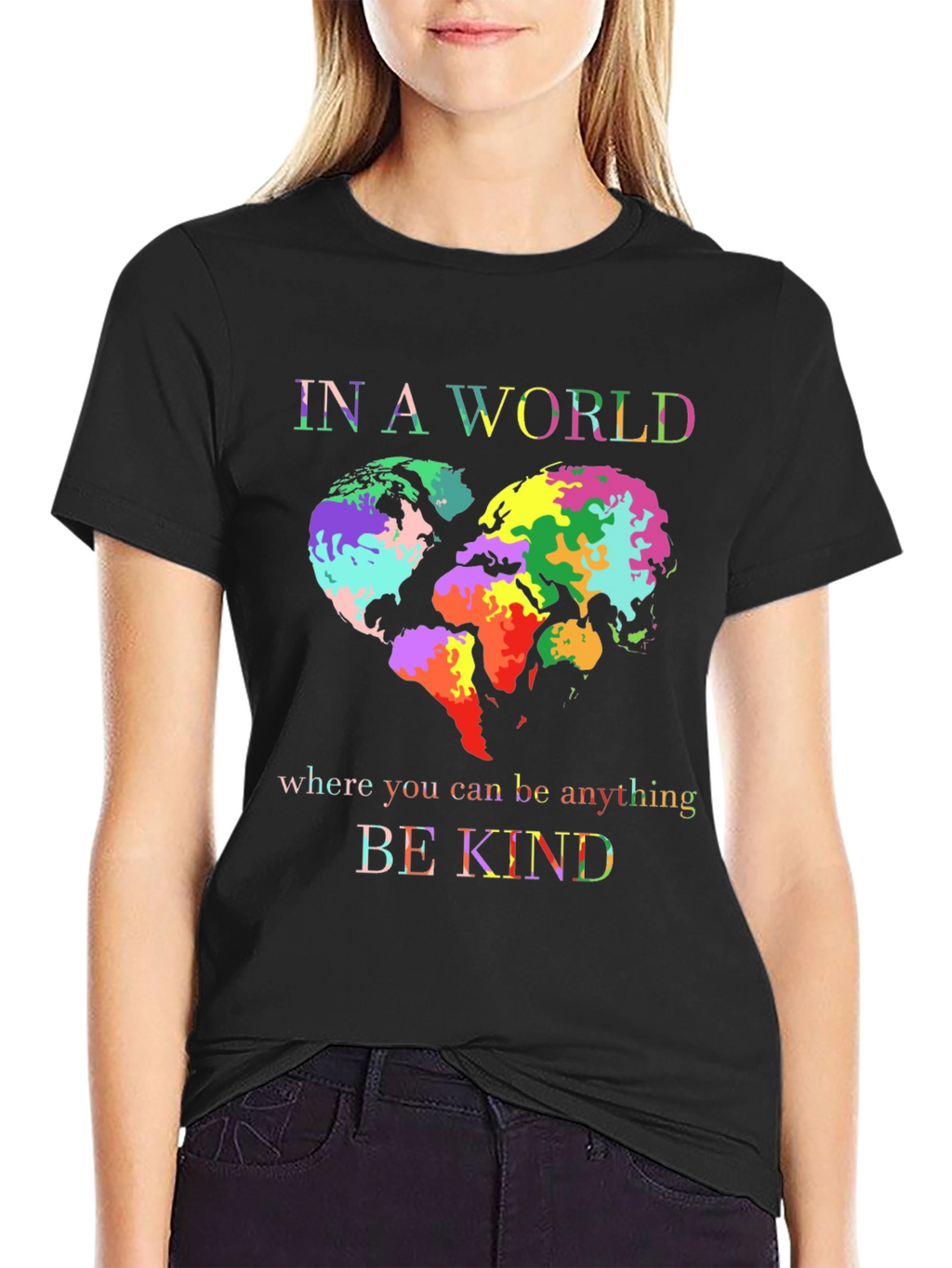 Be Kind World Heart Graphic Tee