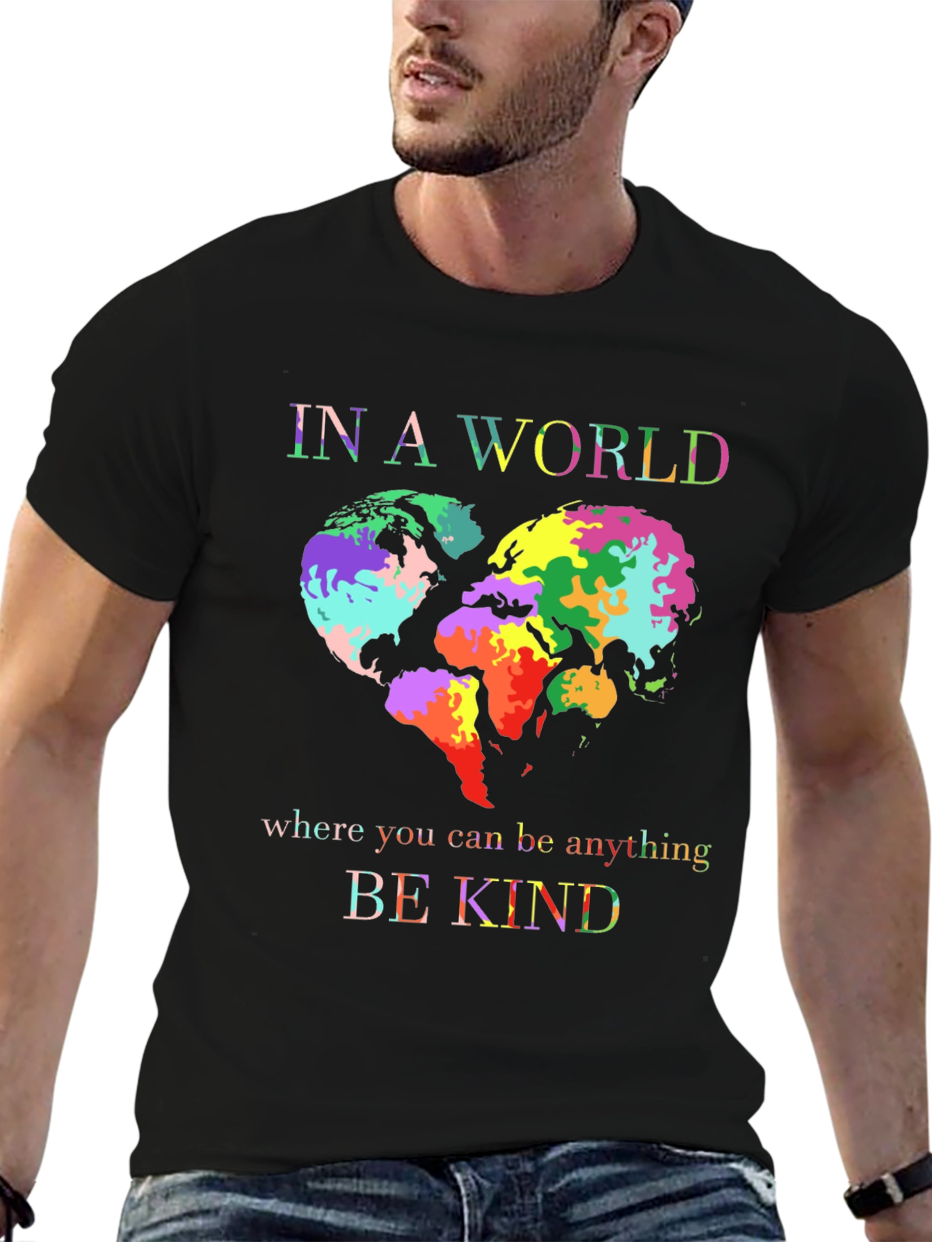 Be Kind World Heart Graphic Tee