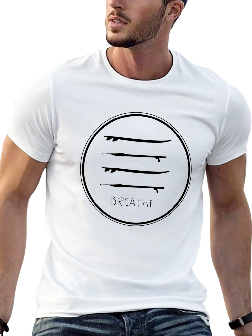 Breathe Surfboard Graphic T-Shirt