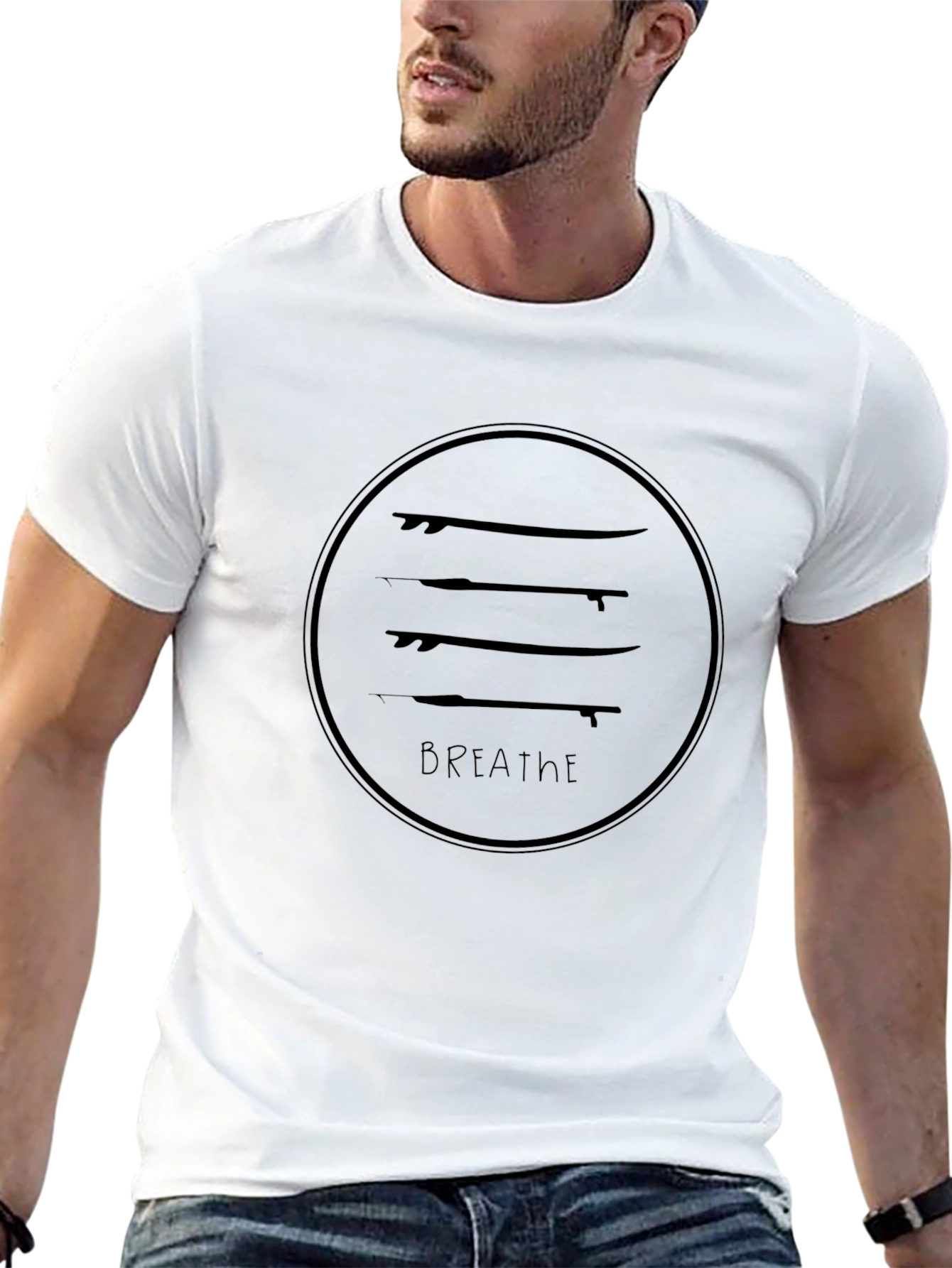 Breathe Surfboard Graphic T-Shirt