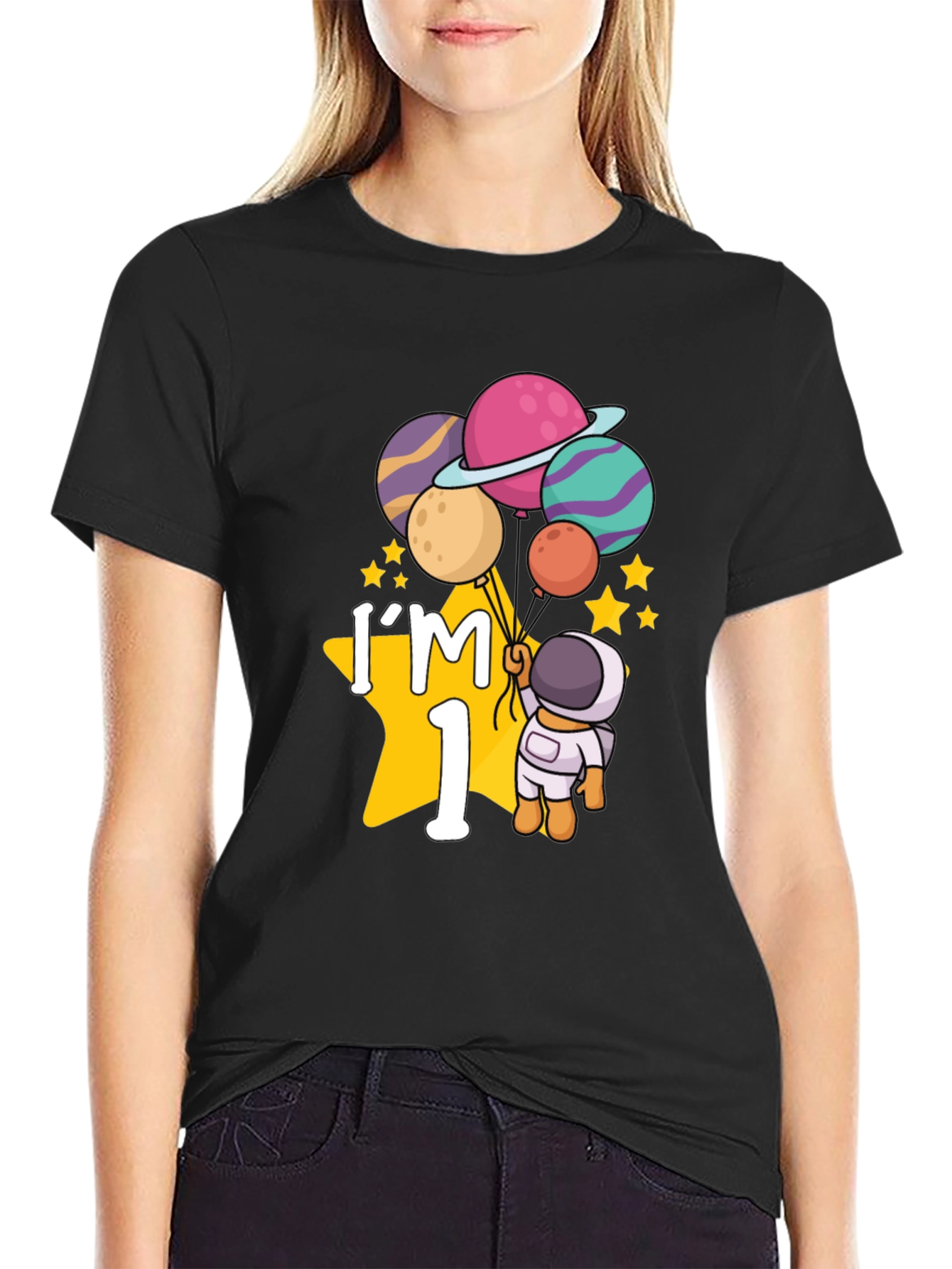 Im One Astronaut T-Shirt Birthday Space Planets