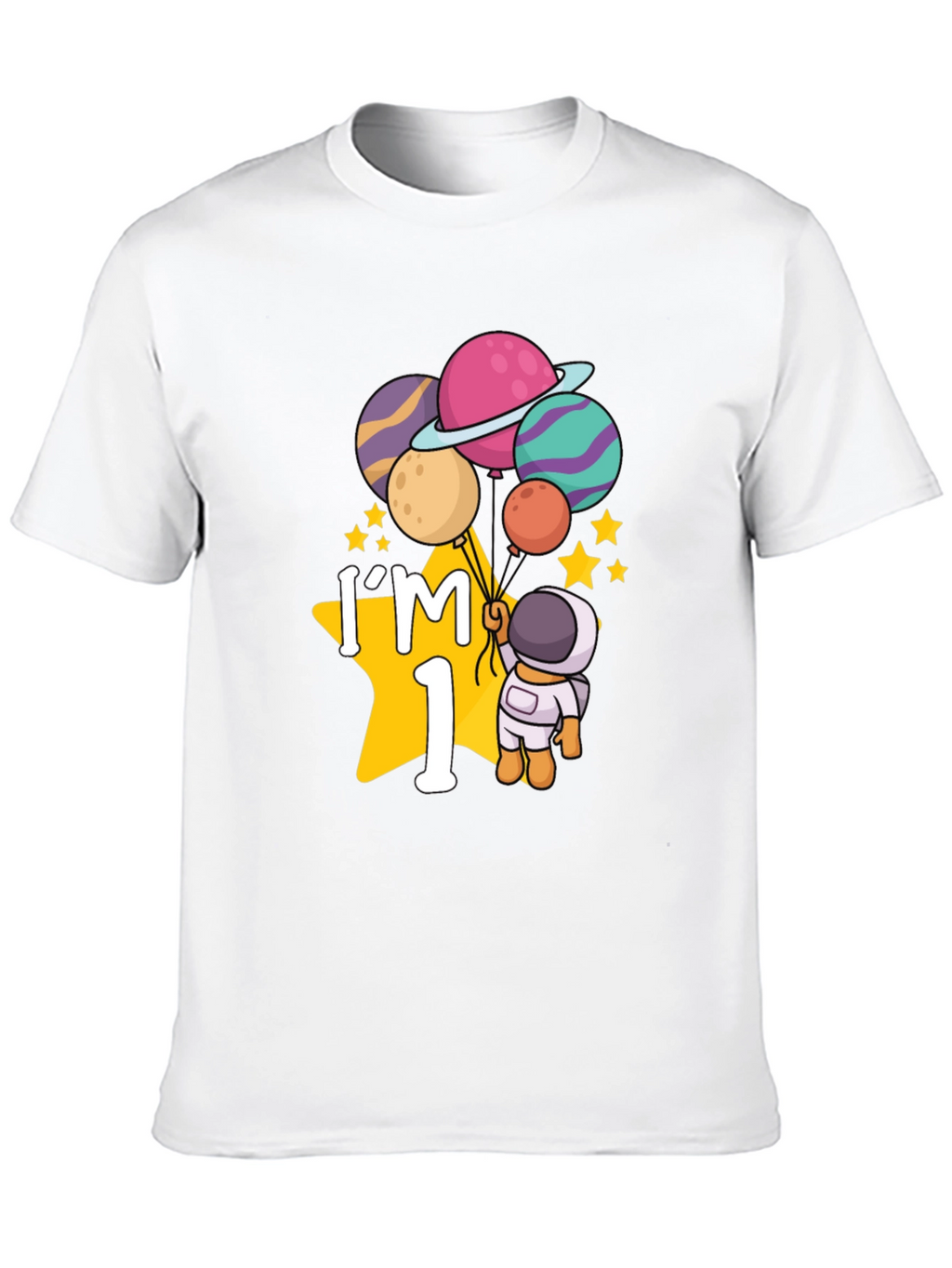 Im One Astronaut T-Shirt Birthday Space Planets