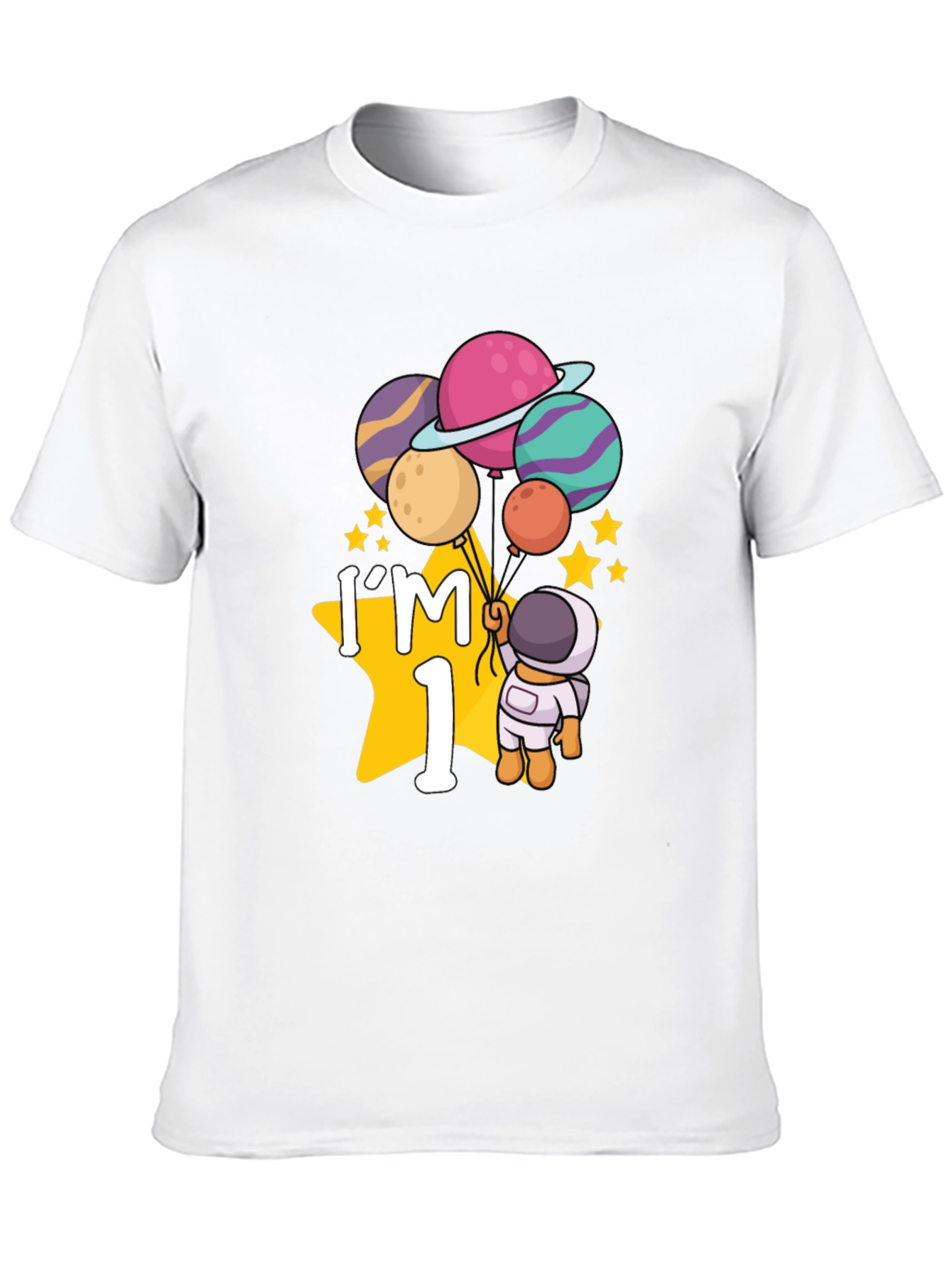 Im One Astronaut T-Shirt Birthday Space Planets