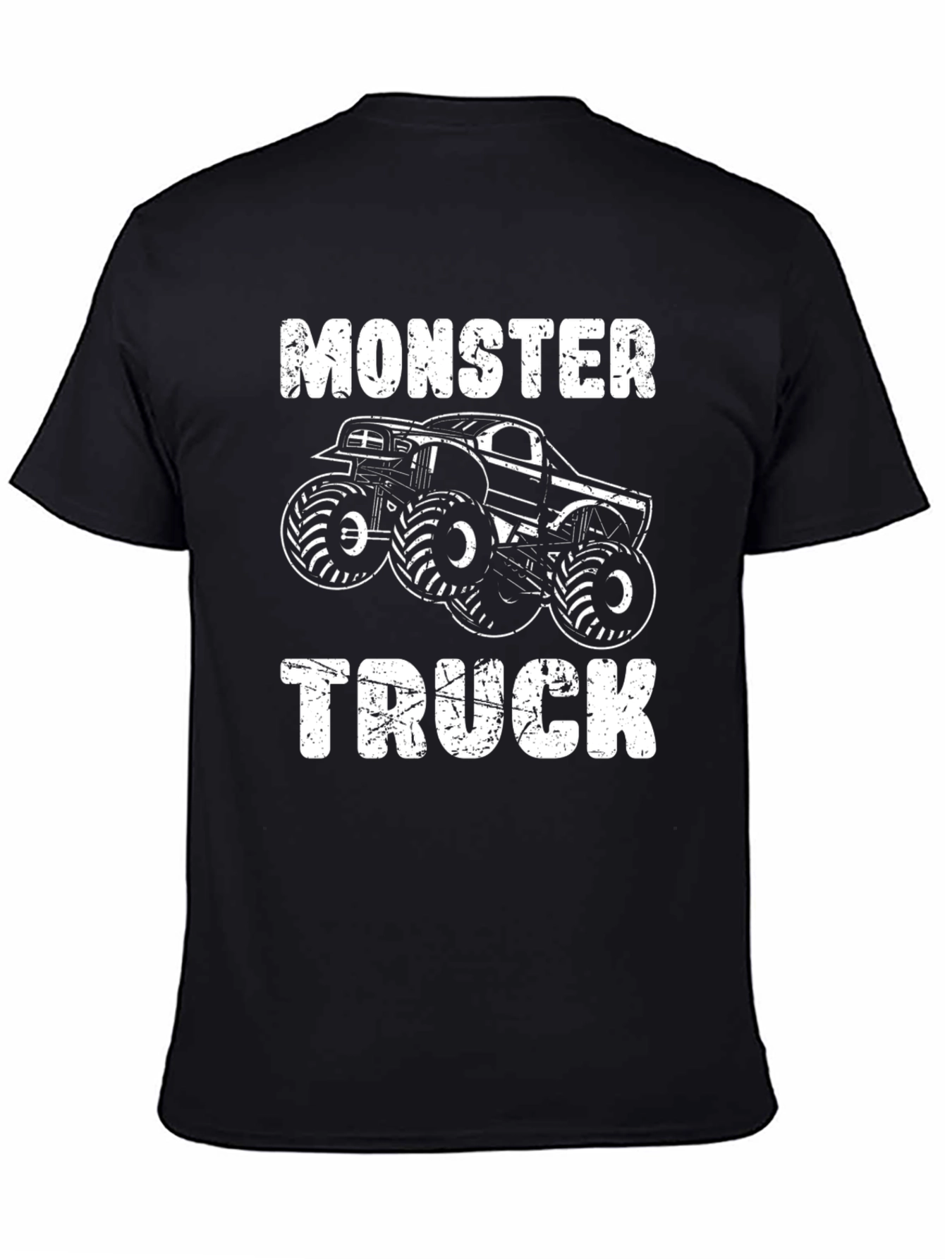 Monster Truck Graphic Tee - Black Cotton T-Shirt