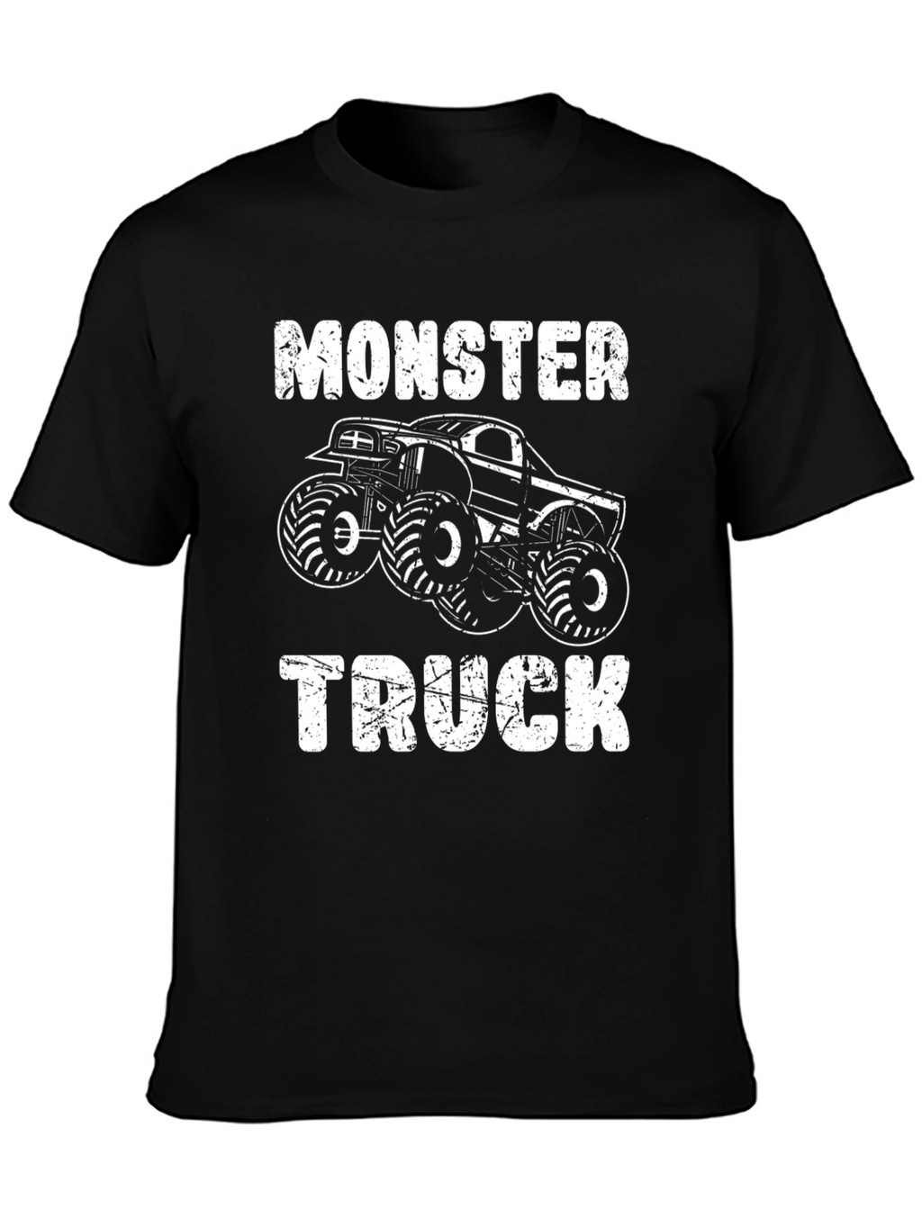 Monster Truck Graphic Tee - Black Cotton T-Shirt