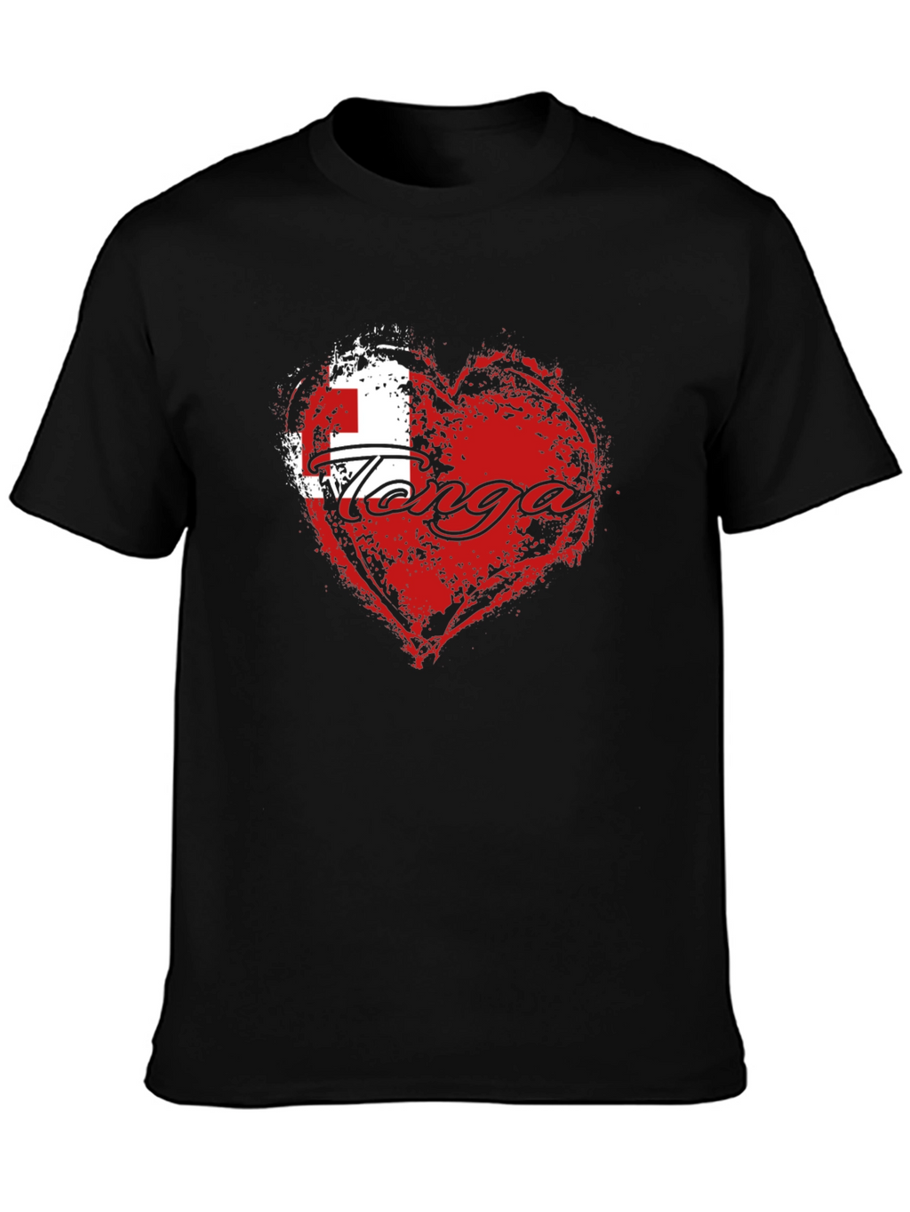 Tonga Flag Heart T-Shirt - Show Your Pride!