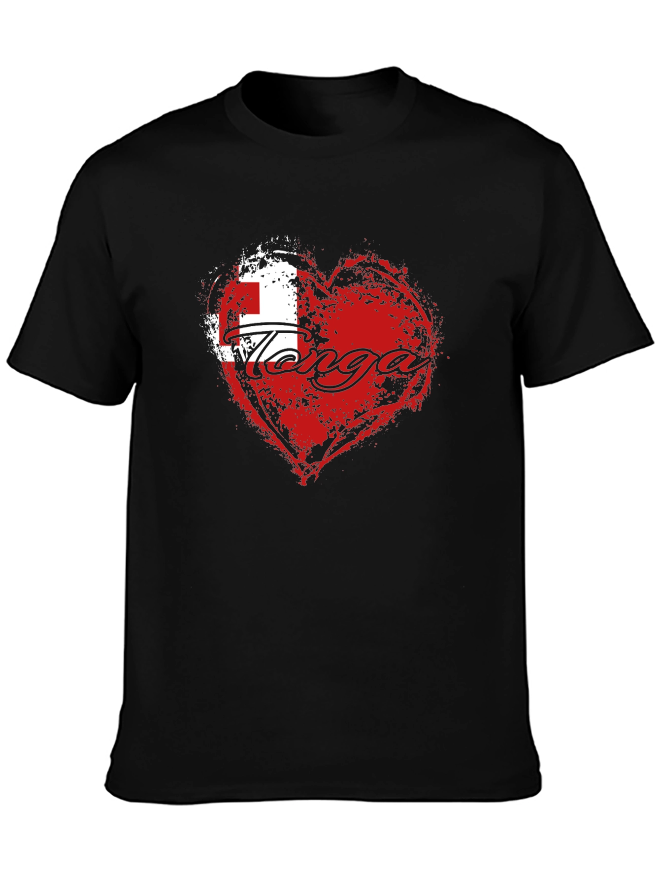 Tonga Flag Heart T-Shirt - Show Your Pride!