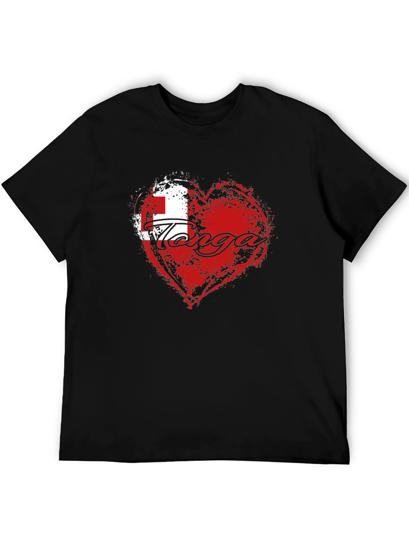 Tonga Flag Heart T-Shirt - Show Your Pride!