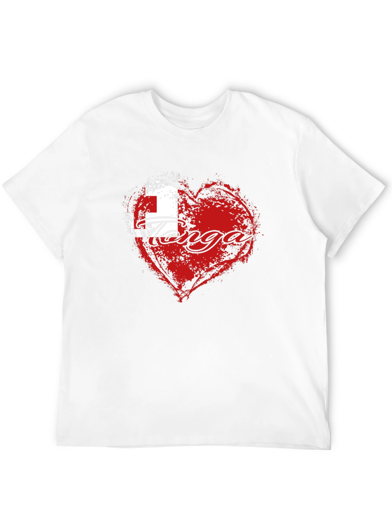 Tonga Flag Heart T-Shirt - Show Your Pride!