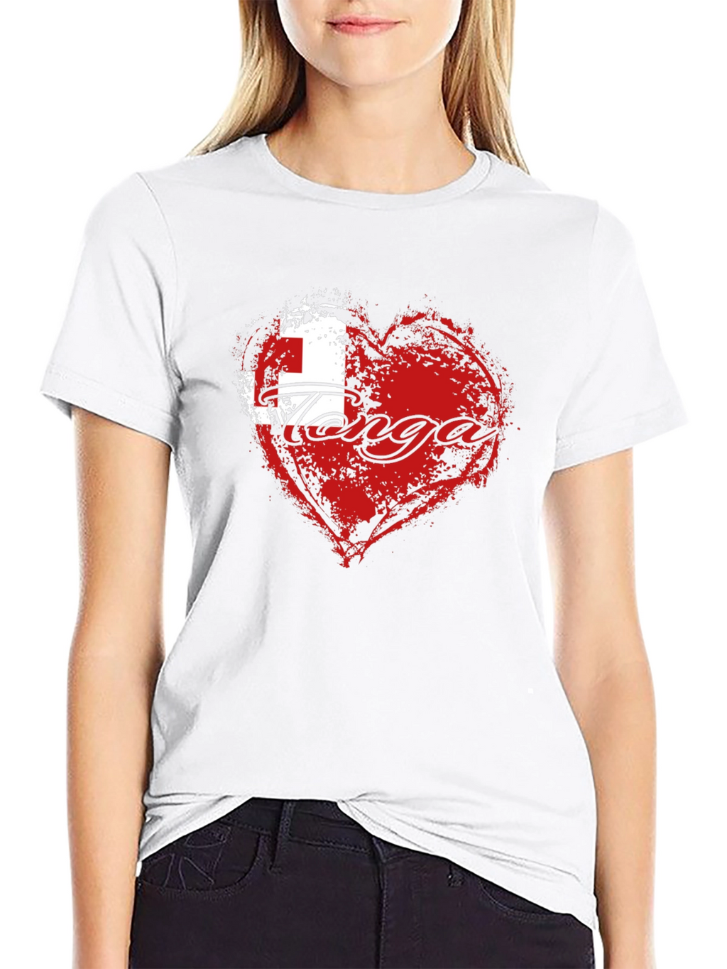 Tonga Flag Heart T-Shirt - Show Your Pride!