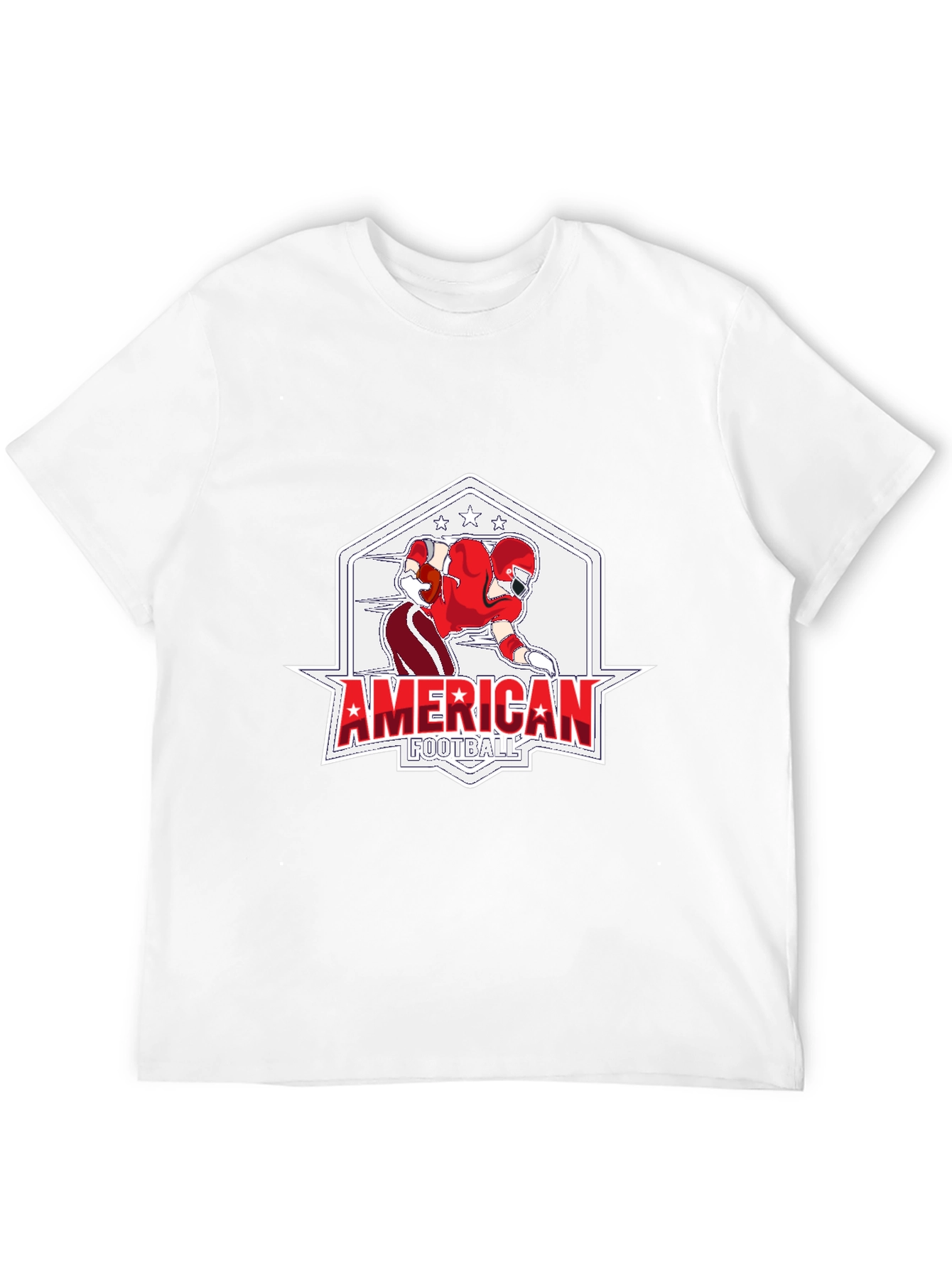 American Football Graphic Black T-Shirt