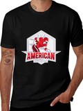 American Football Graphic Black T-Shirt