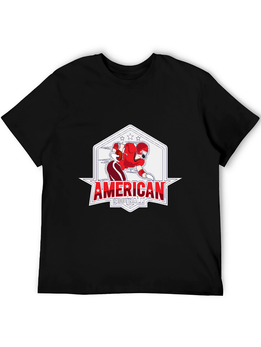 American Football Graphic Black T-Shirt