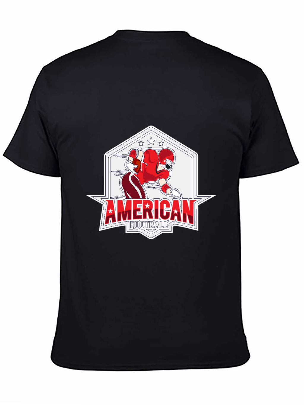 American Football Graphic Black T-Shirt