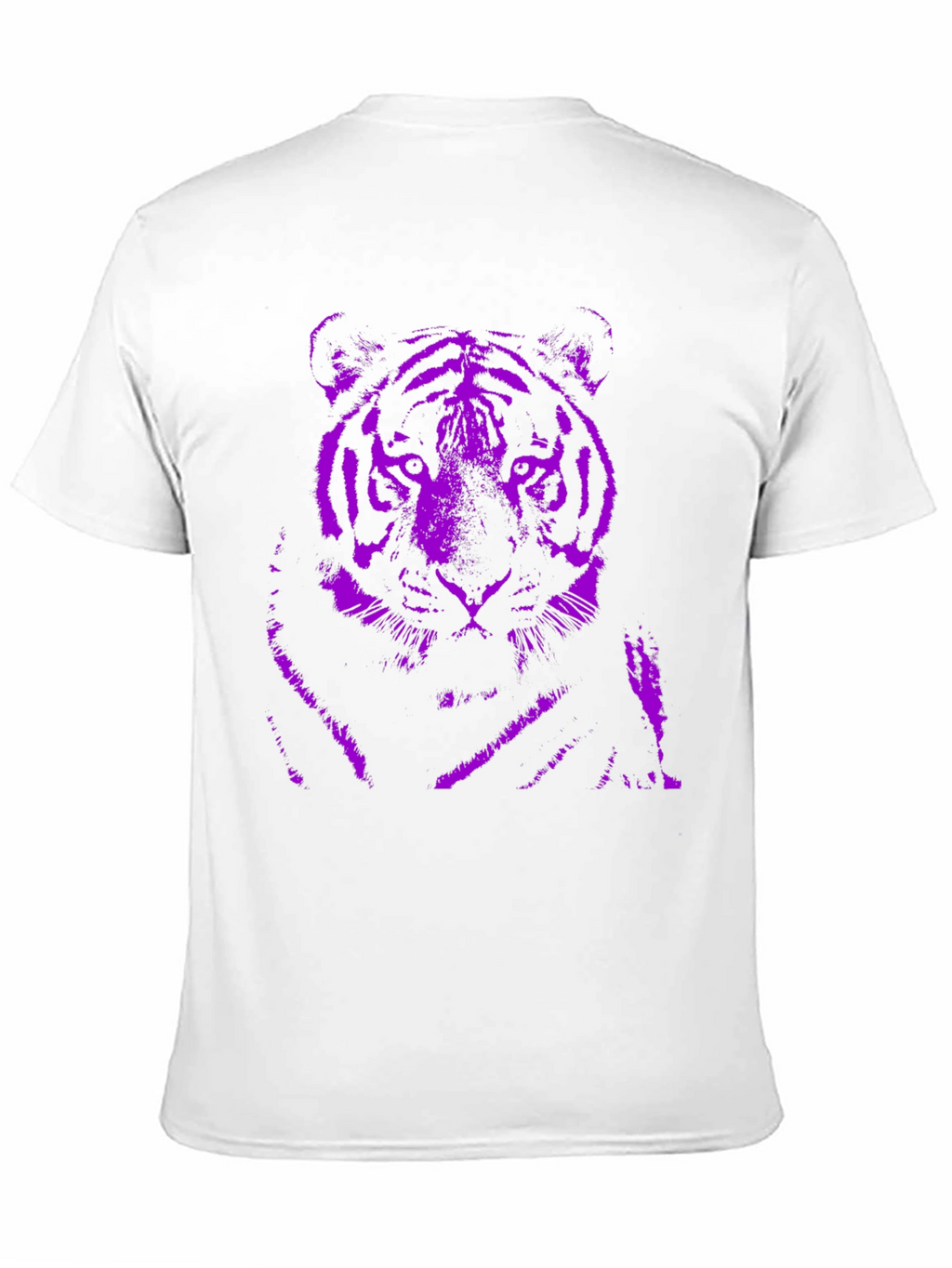 Purple Tiger Graphic Black T-Shirt
