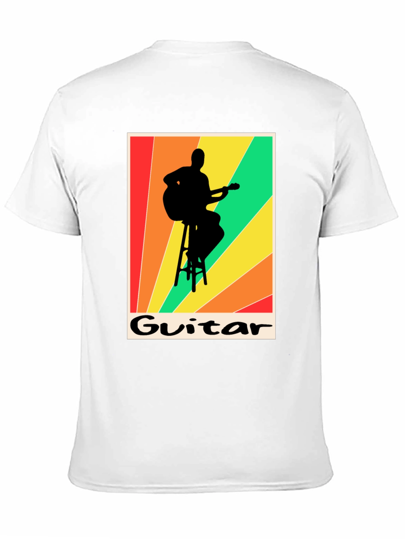 Retro Guitarist T-Shirt - Musical Silhouette Tee