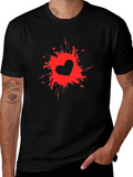 Heart Splatter Black T-Shirt
