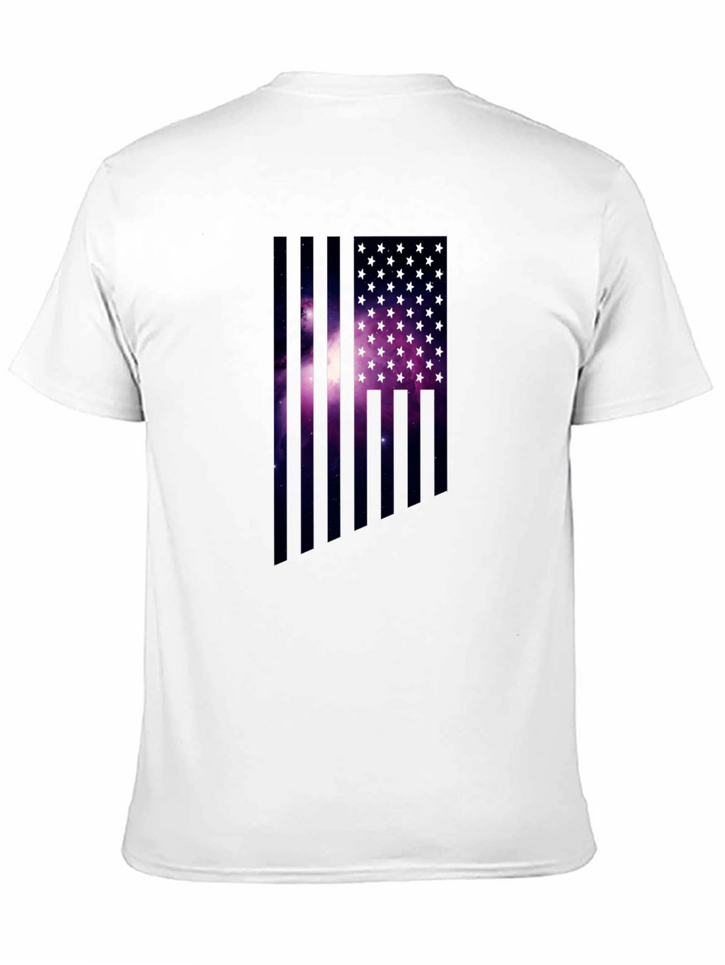 Cosmic American Flag Graphic Tee - Black