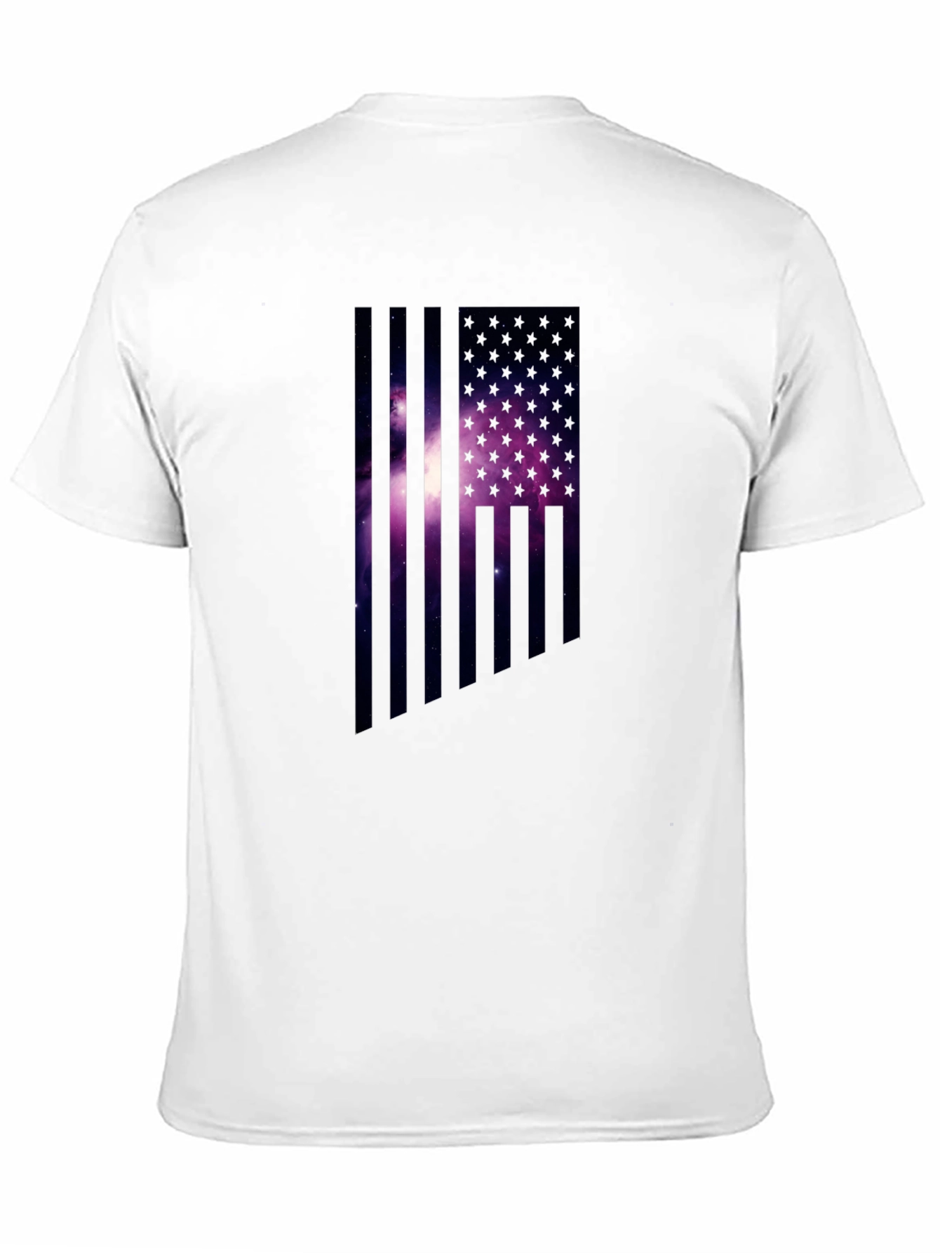 Cosmic American Flag Graphic Tee - Black