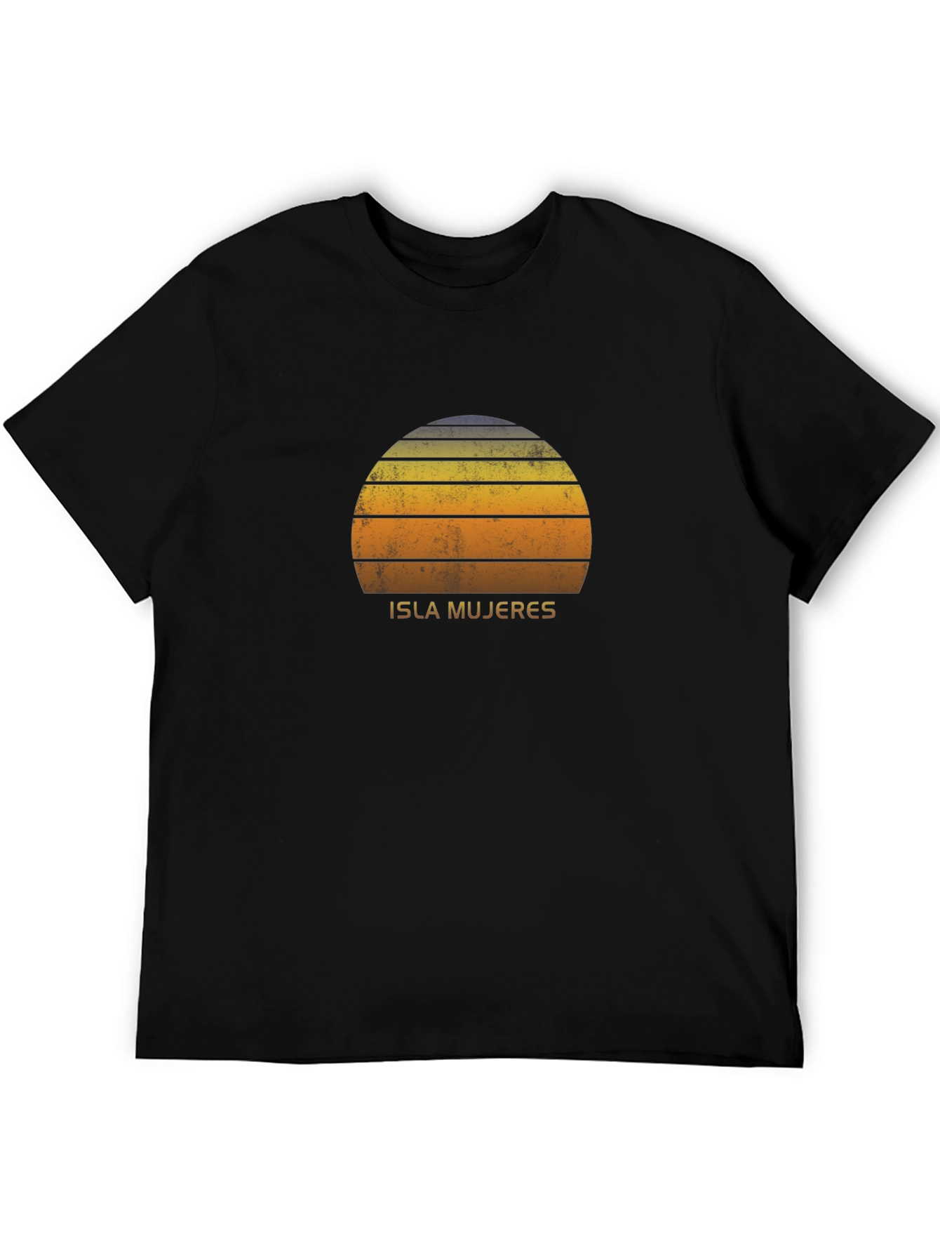Isla Mujeres Retro Sunset Graphic T-Shirt