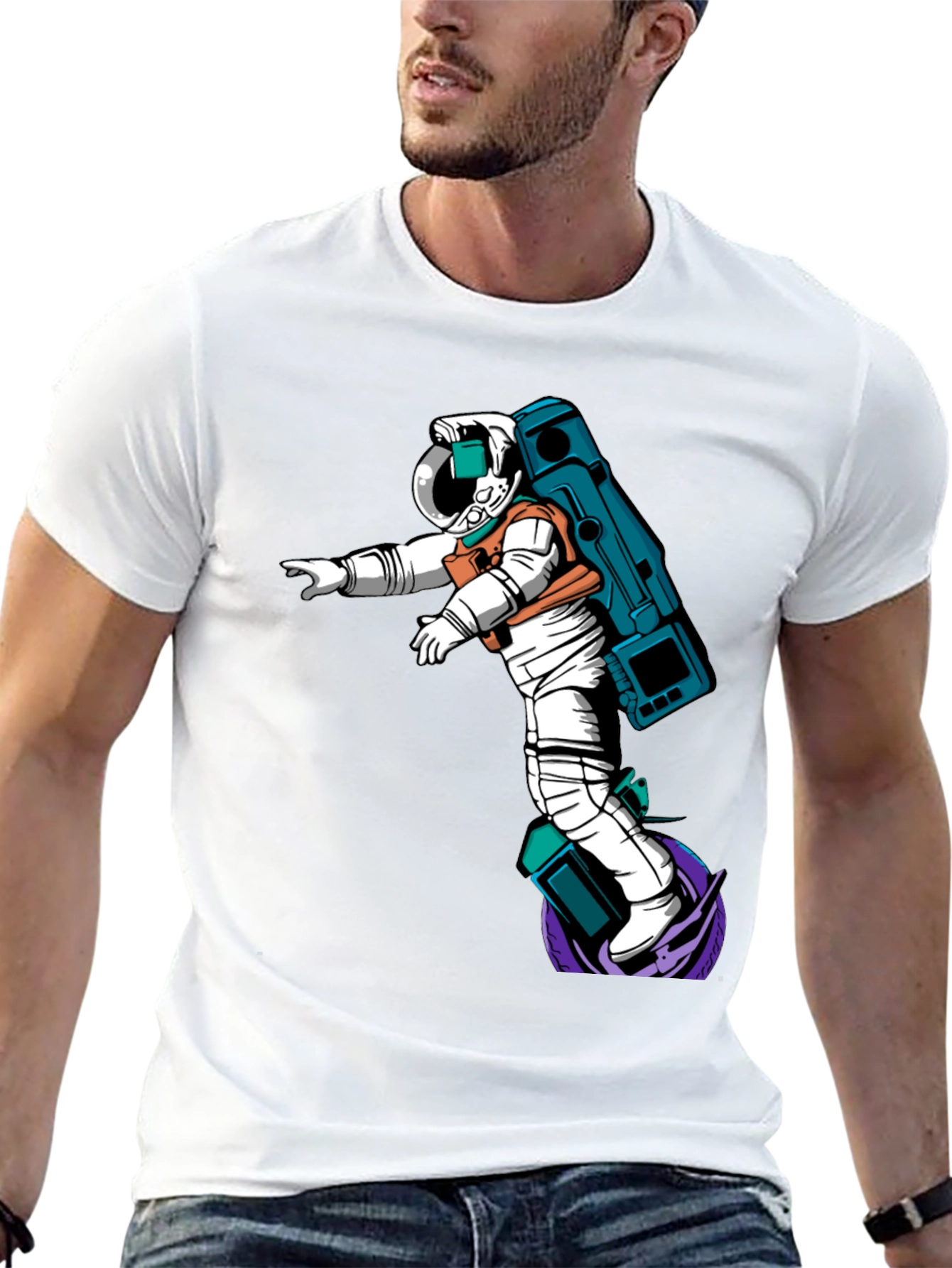 Astronaut Graphic T-Shirt - Black