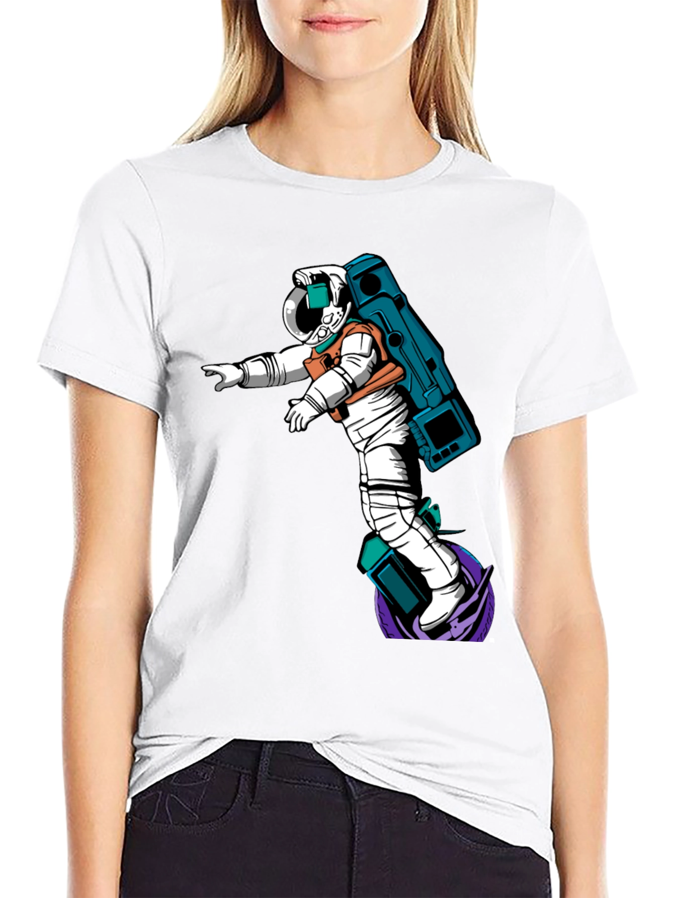 Astronaut Graphic T-Shirt - Black