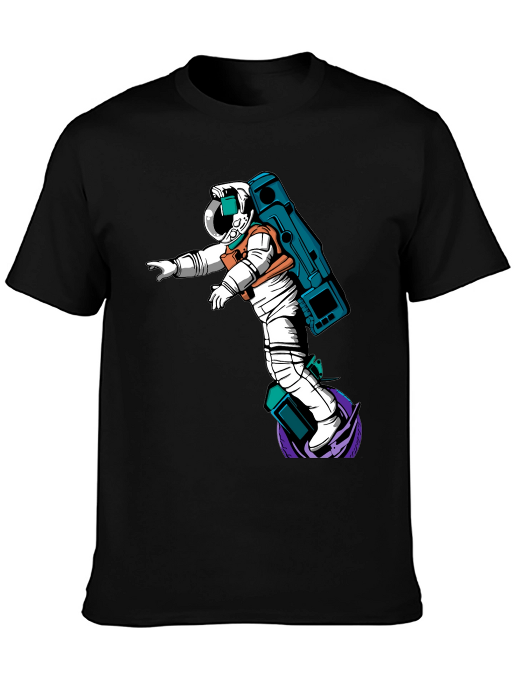 Astronaut Graphic T-Shirt - Black