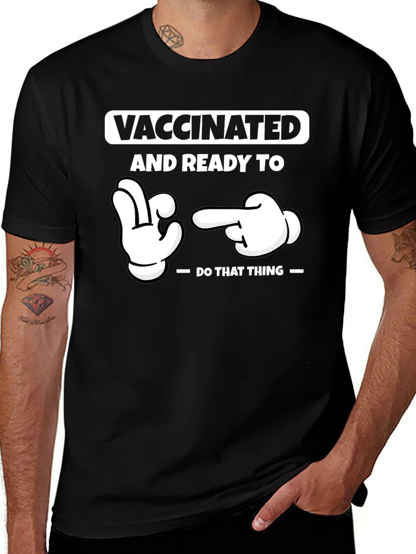 Vaccinated & Ready T-Shirt Funny Novelty Health Tee