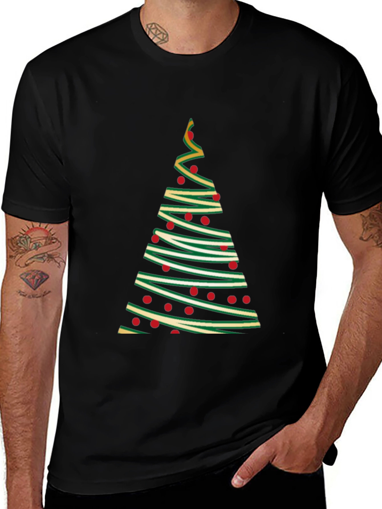 Festive Christmas Tree T-Shirt - Holiday Apparel