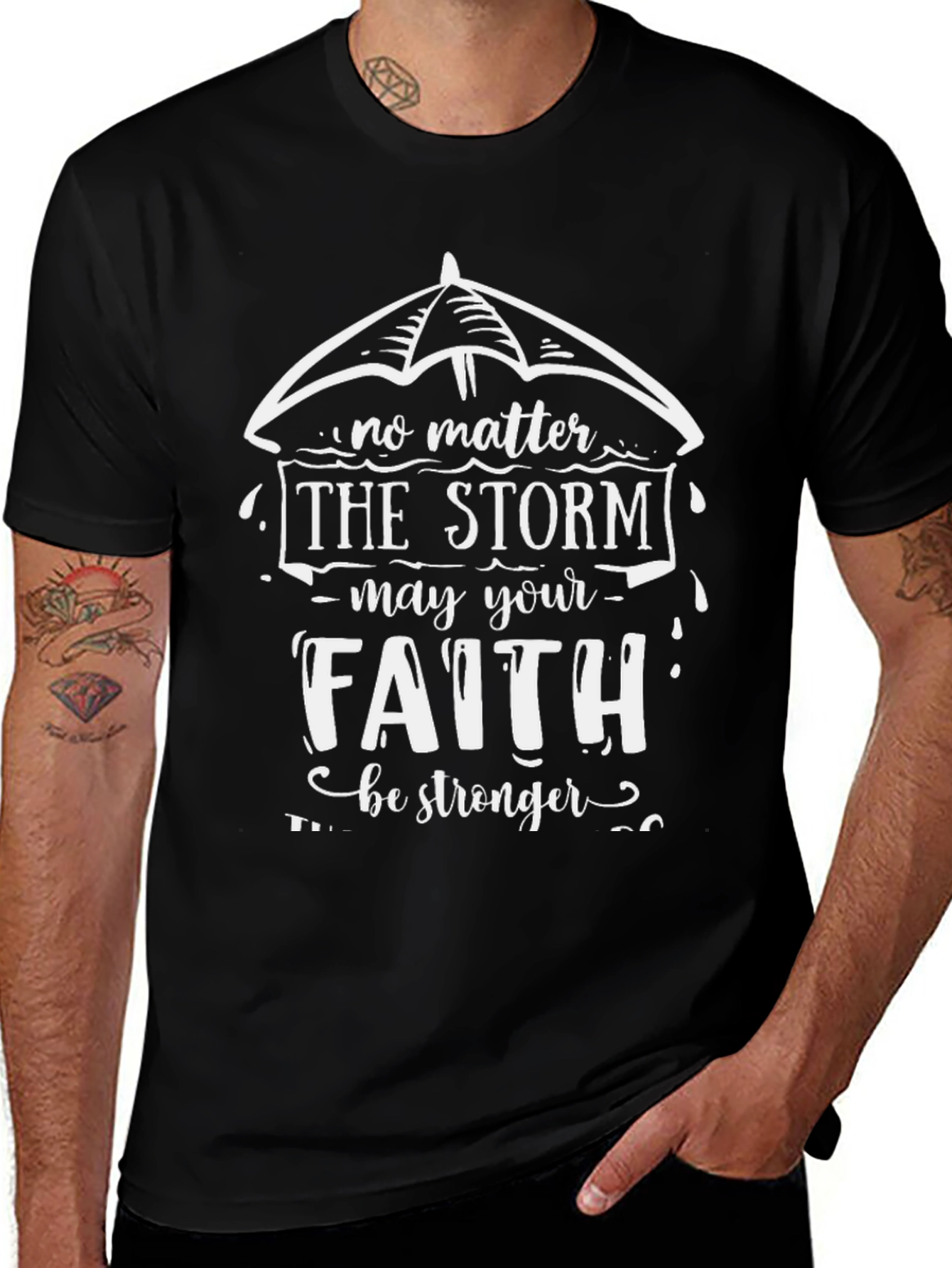 Faith Over Fear T-Shirt: Inspirational Storm Design