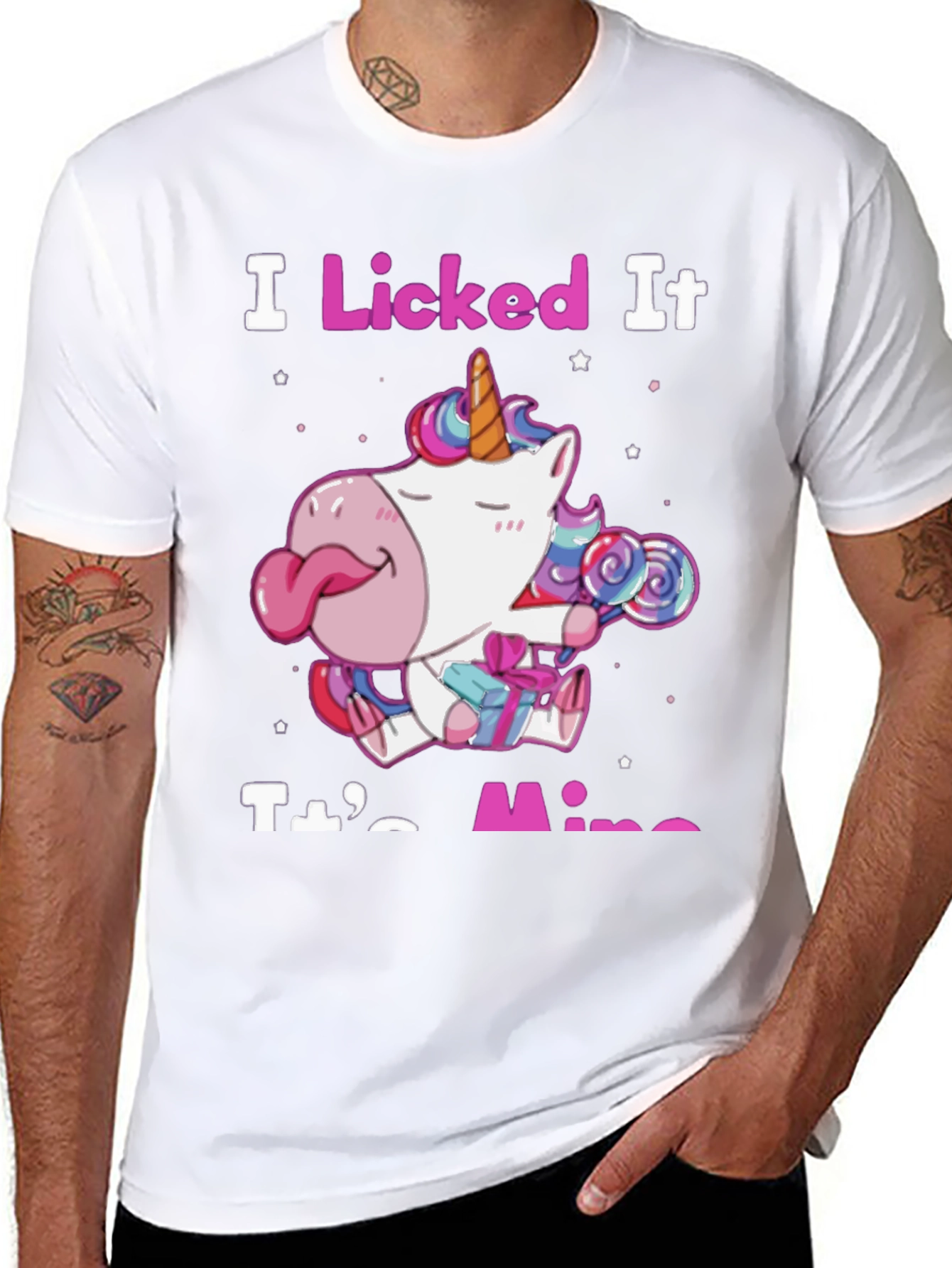 I Licked It Its Mine Unicorn T-Shirt