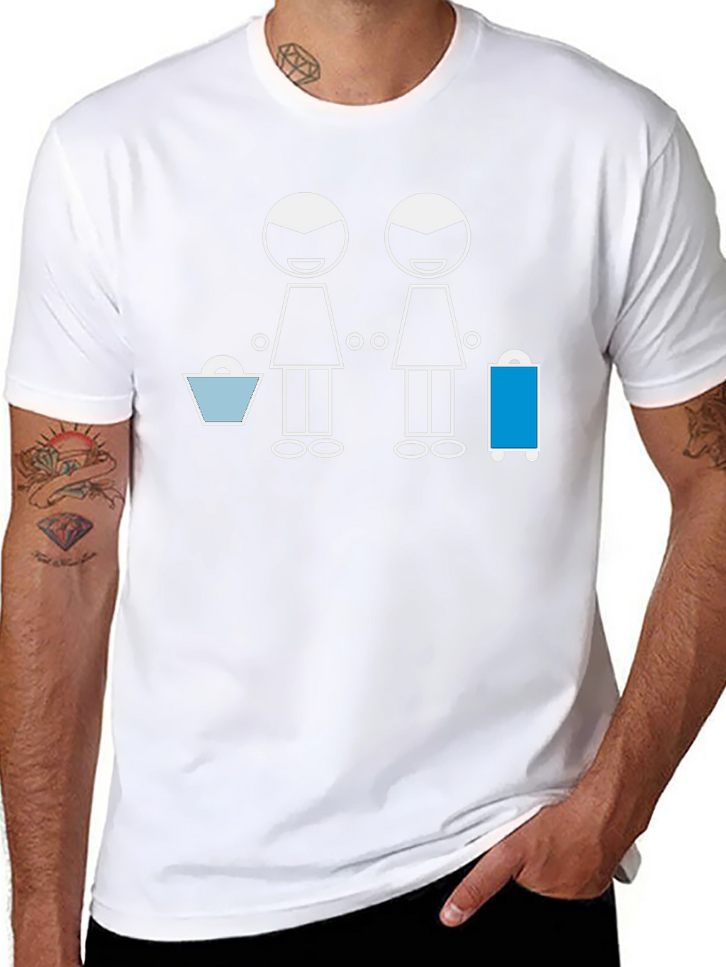 Stick Figure Lesbian Travel Black Tee