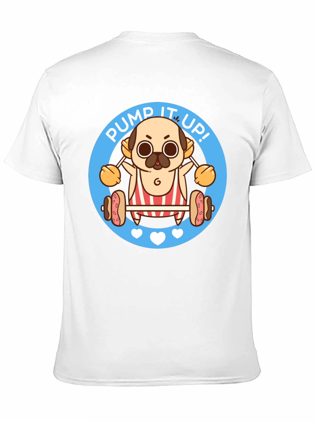 Pug Pump It Up Graphic T-Shirt