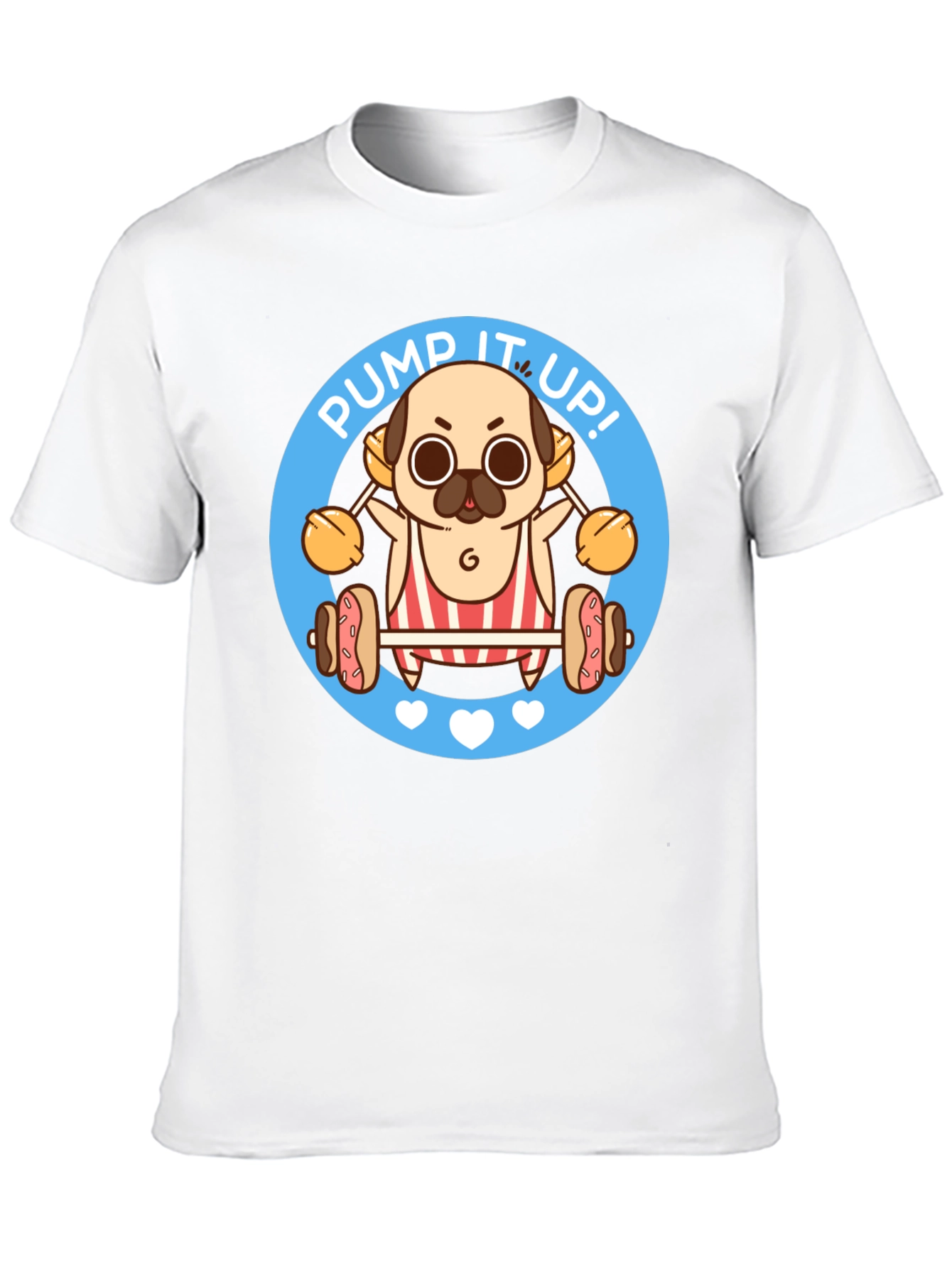 Pug Pump It Up Graphic T-Shirt