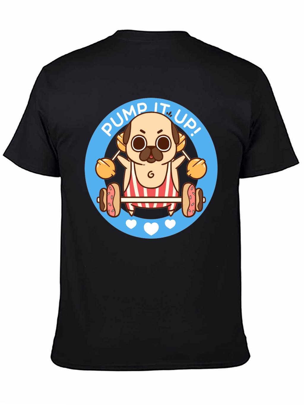Pug Pump It Up Graphic T-Shirt
