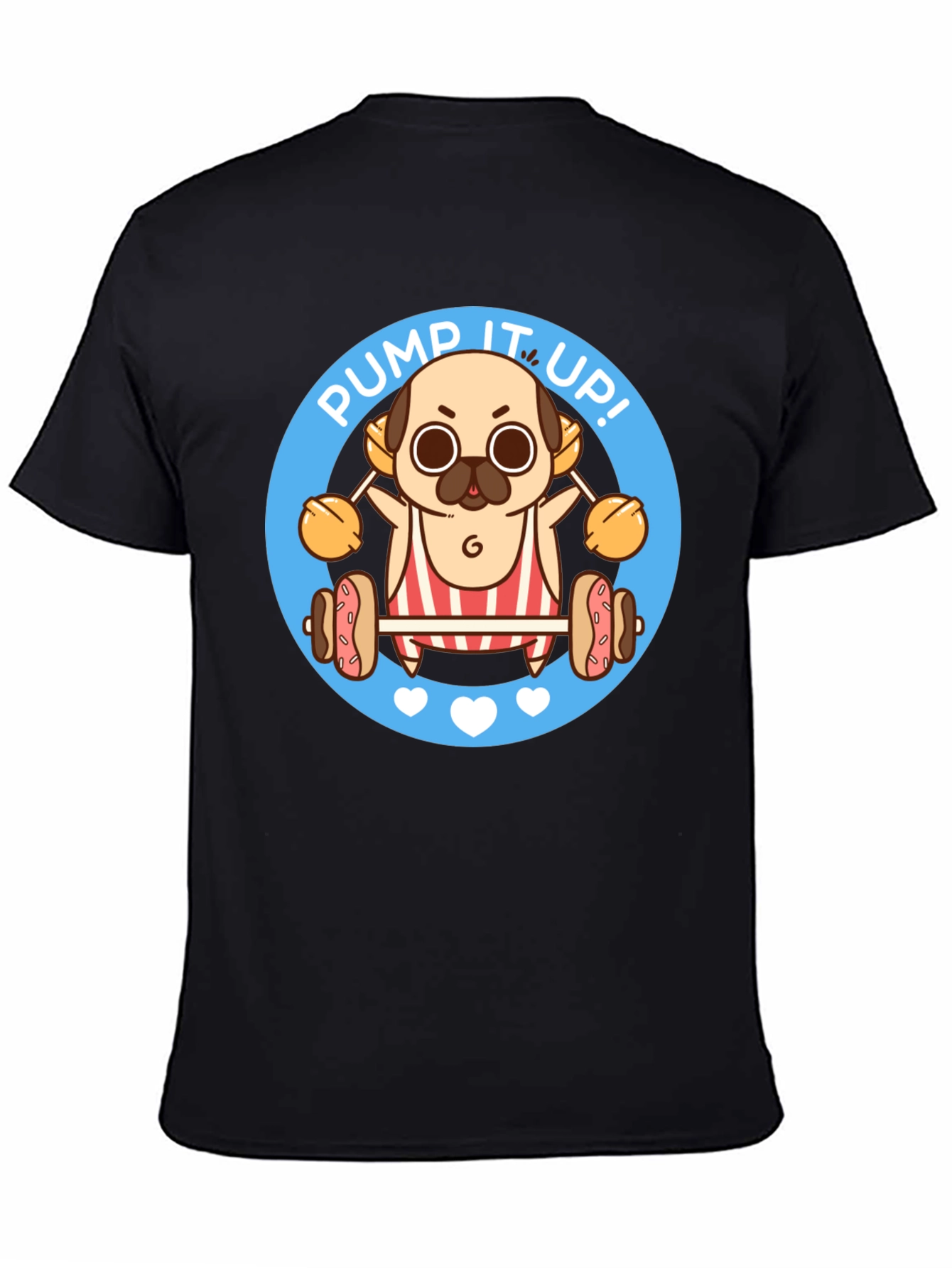 Pug Pump It Up Graphic T-Shirt