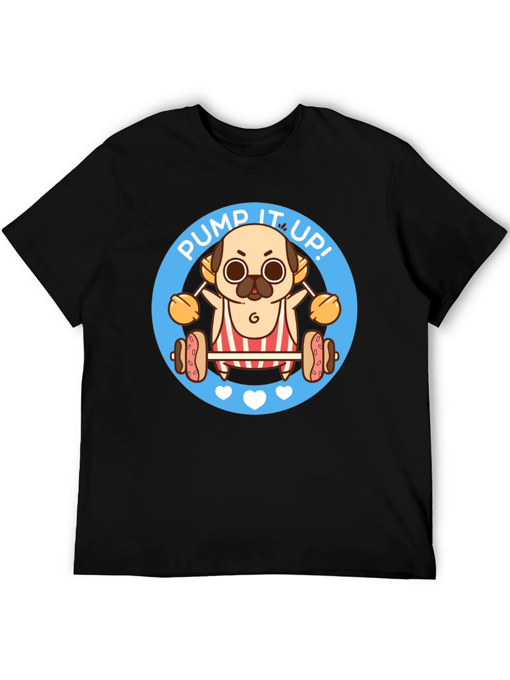 Pug Pump It Up Graphic T-Shirt