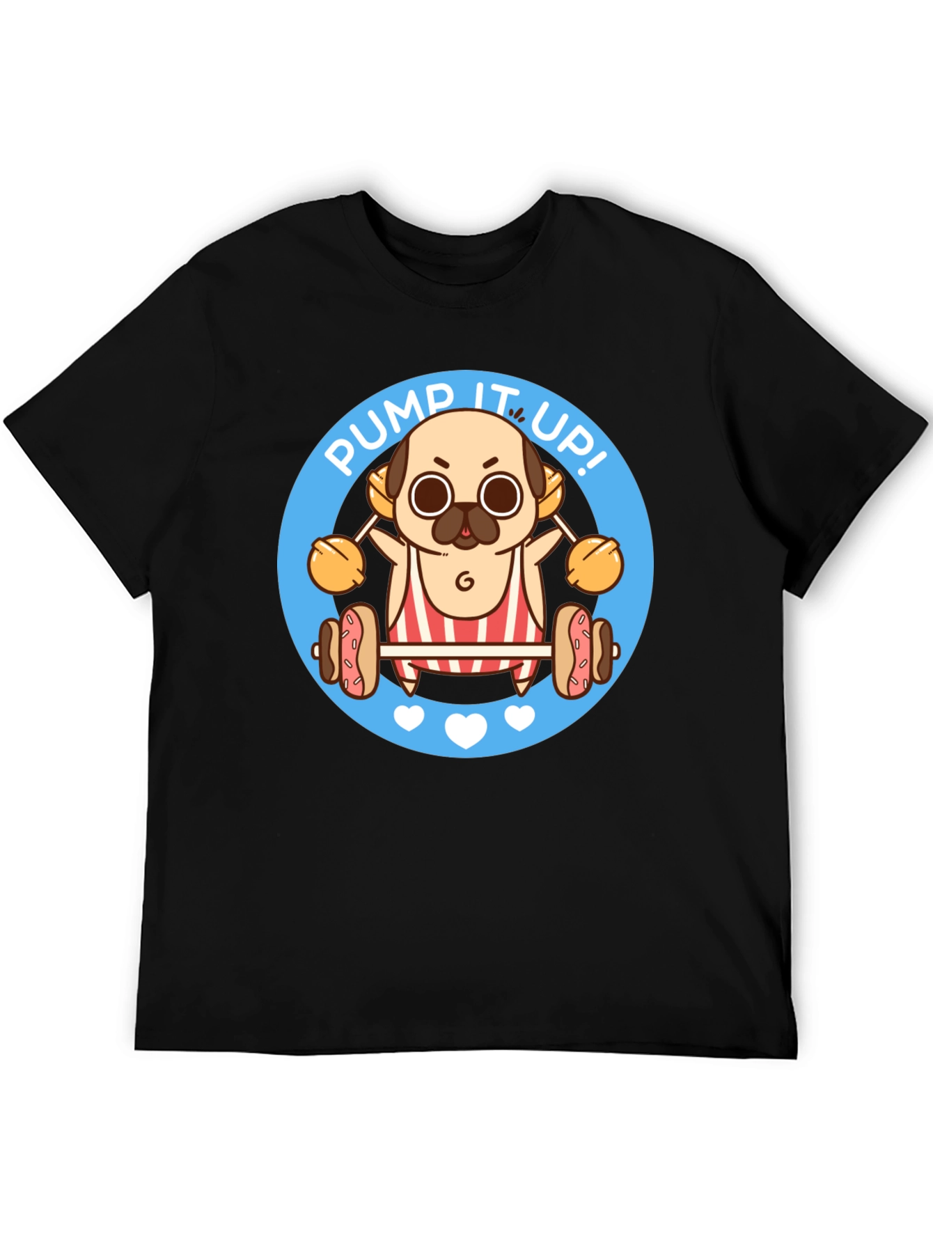 Pug Pump It Up Graphic T-Shirt