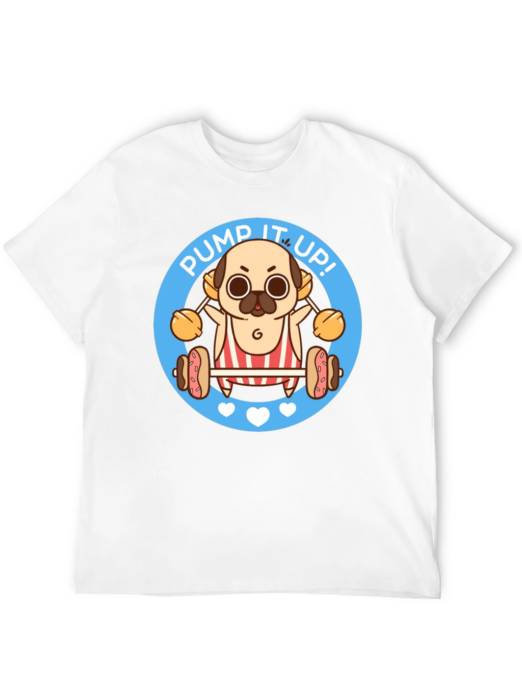 Pug Pump It Up Graphic T-Shirt