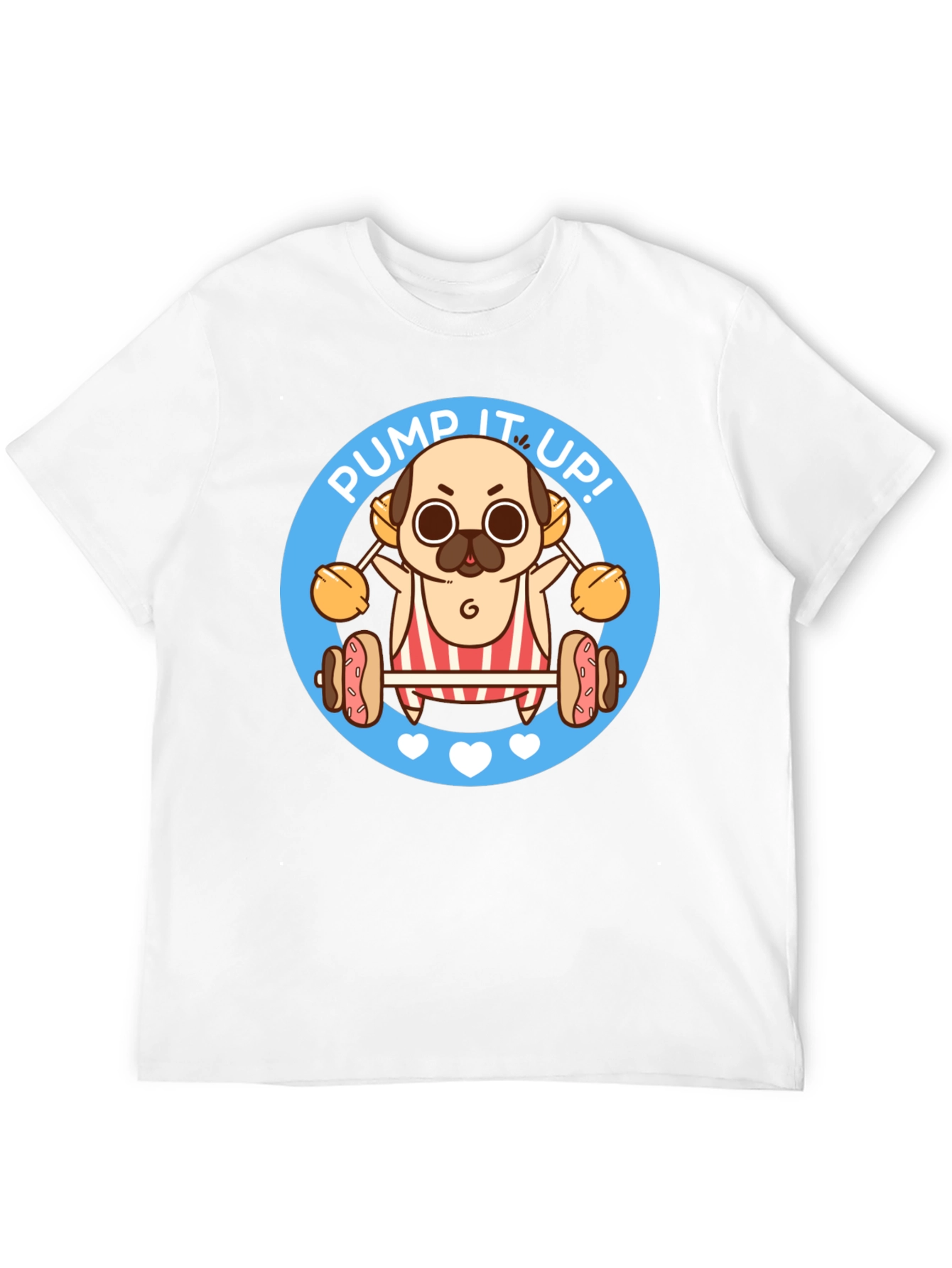 Pug Pump It Up Graphic T-Shirt