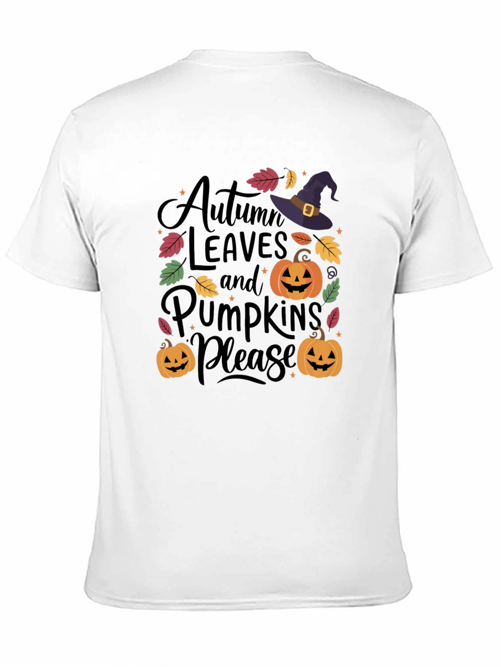 Autumn Leaves & Pumpkins Please T-Shirt
