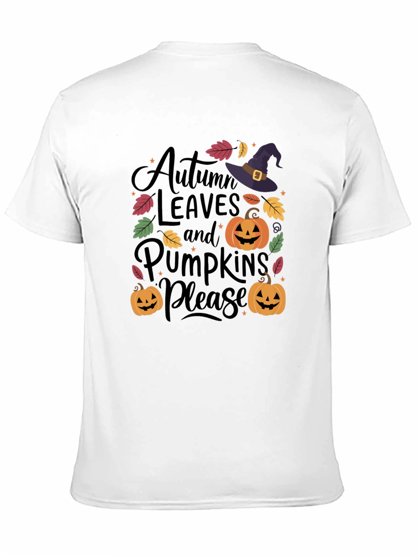 Autumn Leaves & Pumpkins Please T-Shirt