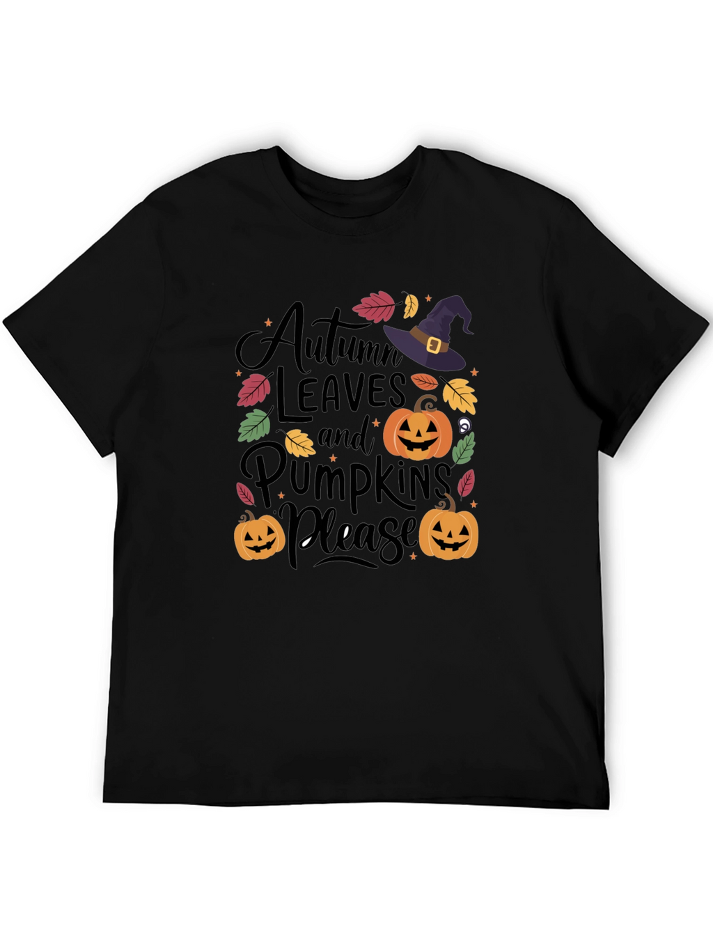Autumn Leaves & Pumpkins Please T-Shirt