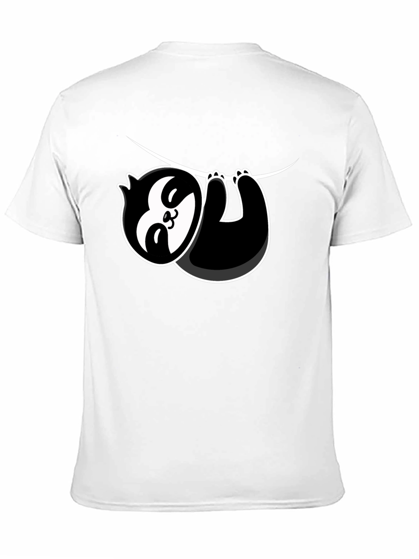 Cool Sloth Hanging Graphic T-Shirt - Black