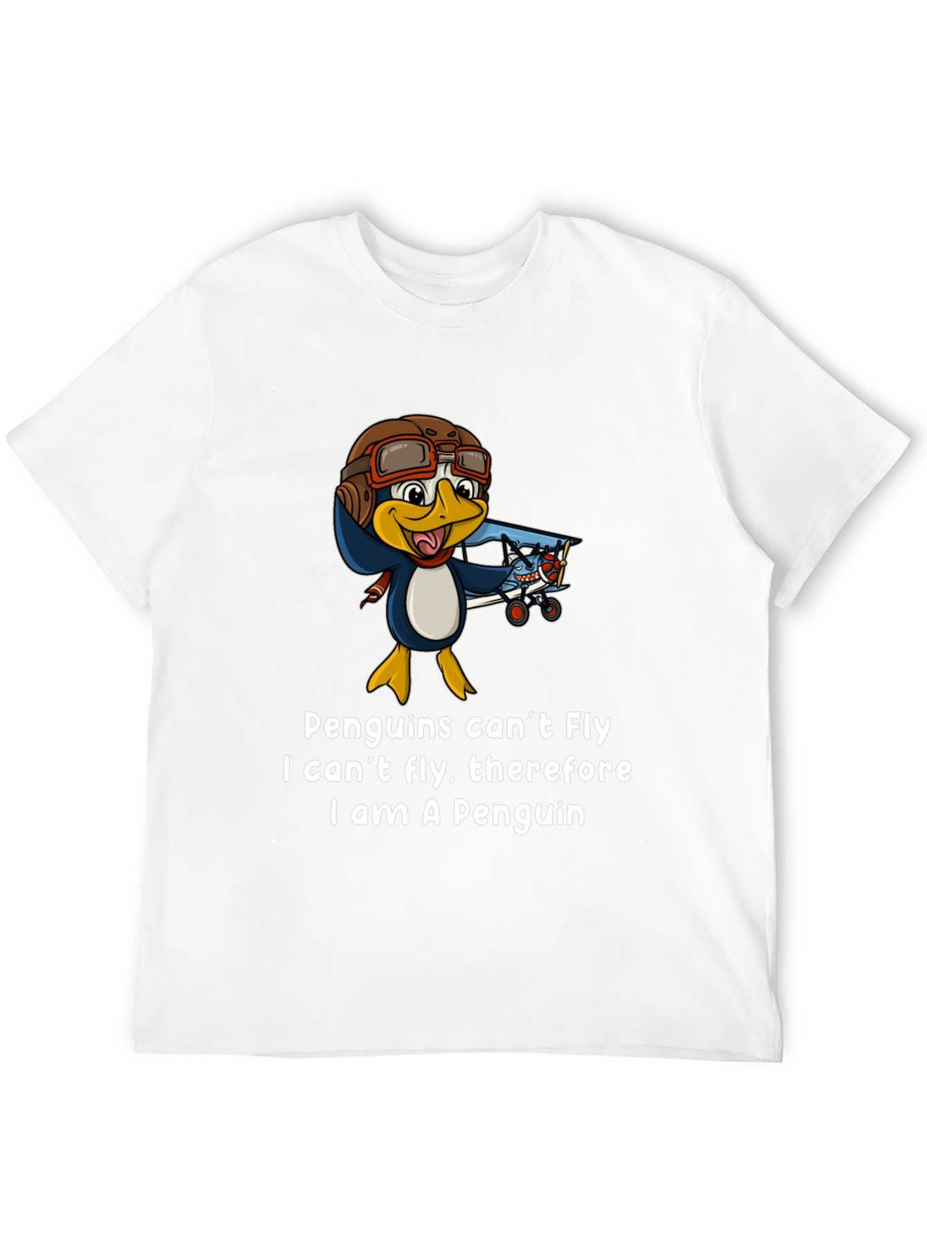 Penguin Pilot T-Shirt - Funny Aviation Humor Tee