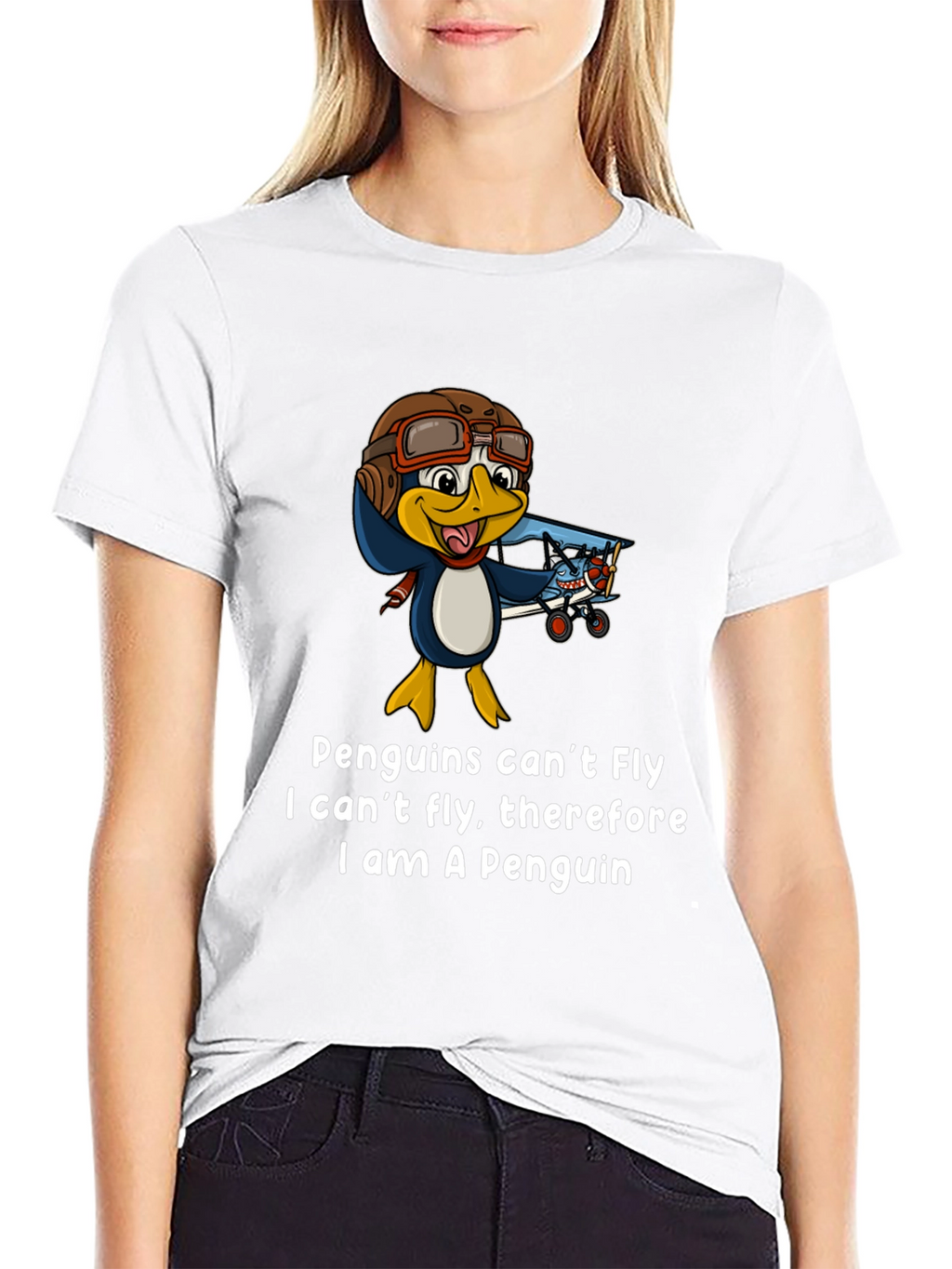 Penguin Pilot T-Shirt - Funny Aviation Humor Tee