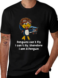 Penguin Pilot T-Shirt - Funny Aviation Humor Tee